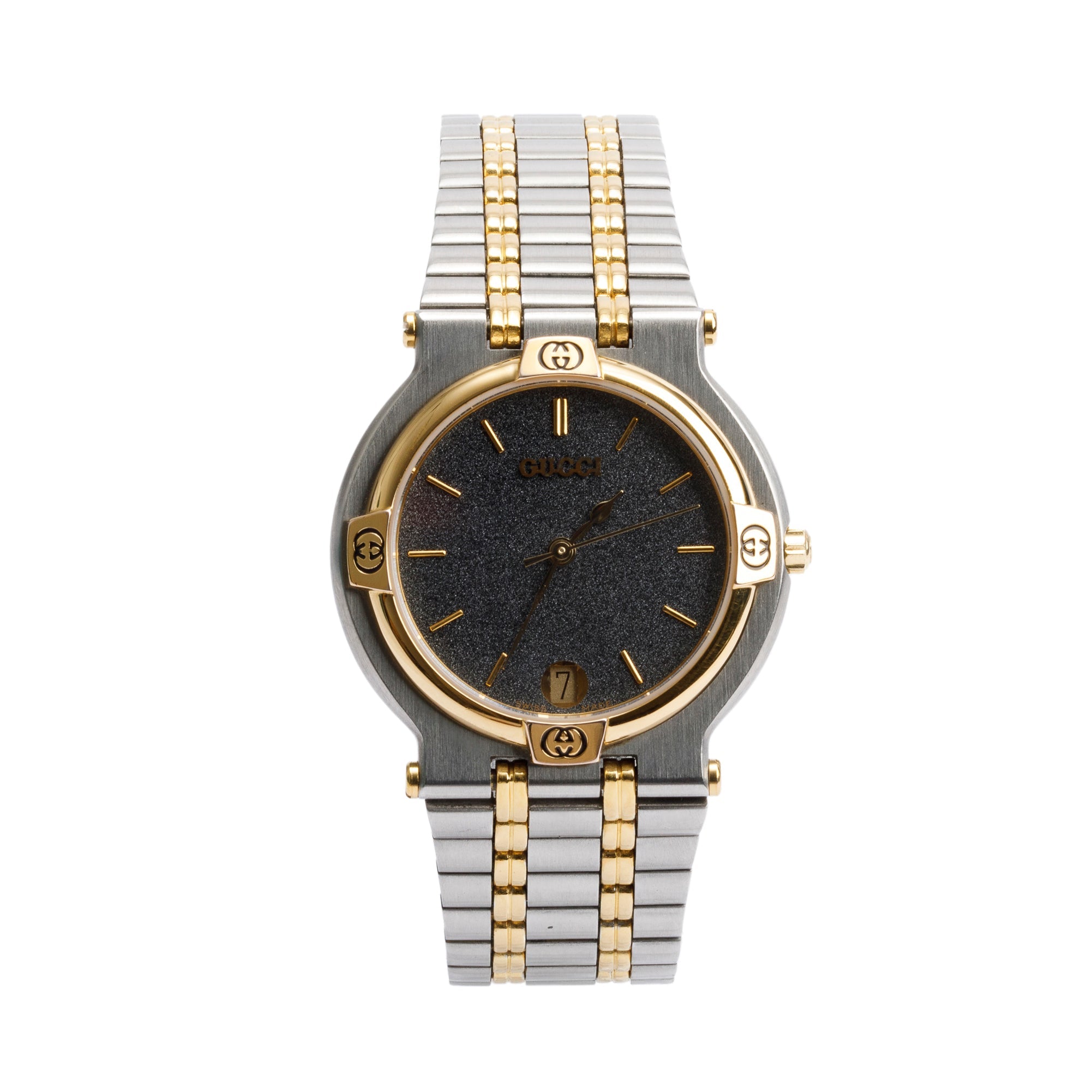 Gucci Two-Tone Stainless Steel 9000M Series 32 MM Watch w/ Box