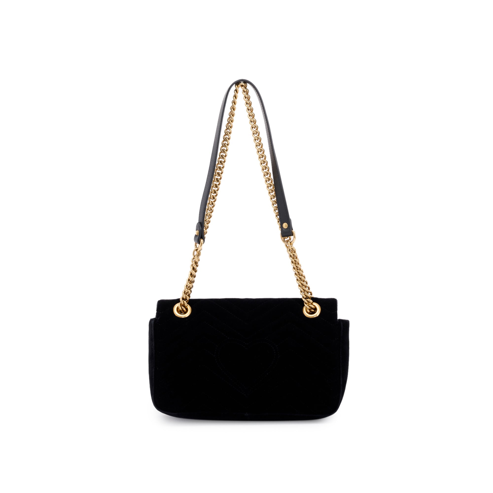 Gucci Velvet Matelasse GG Marmont Small Shoulder Bag