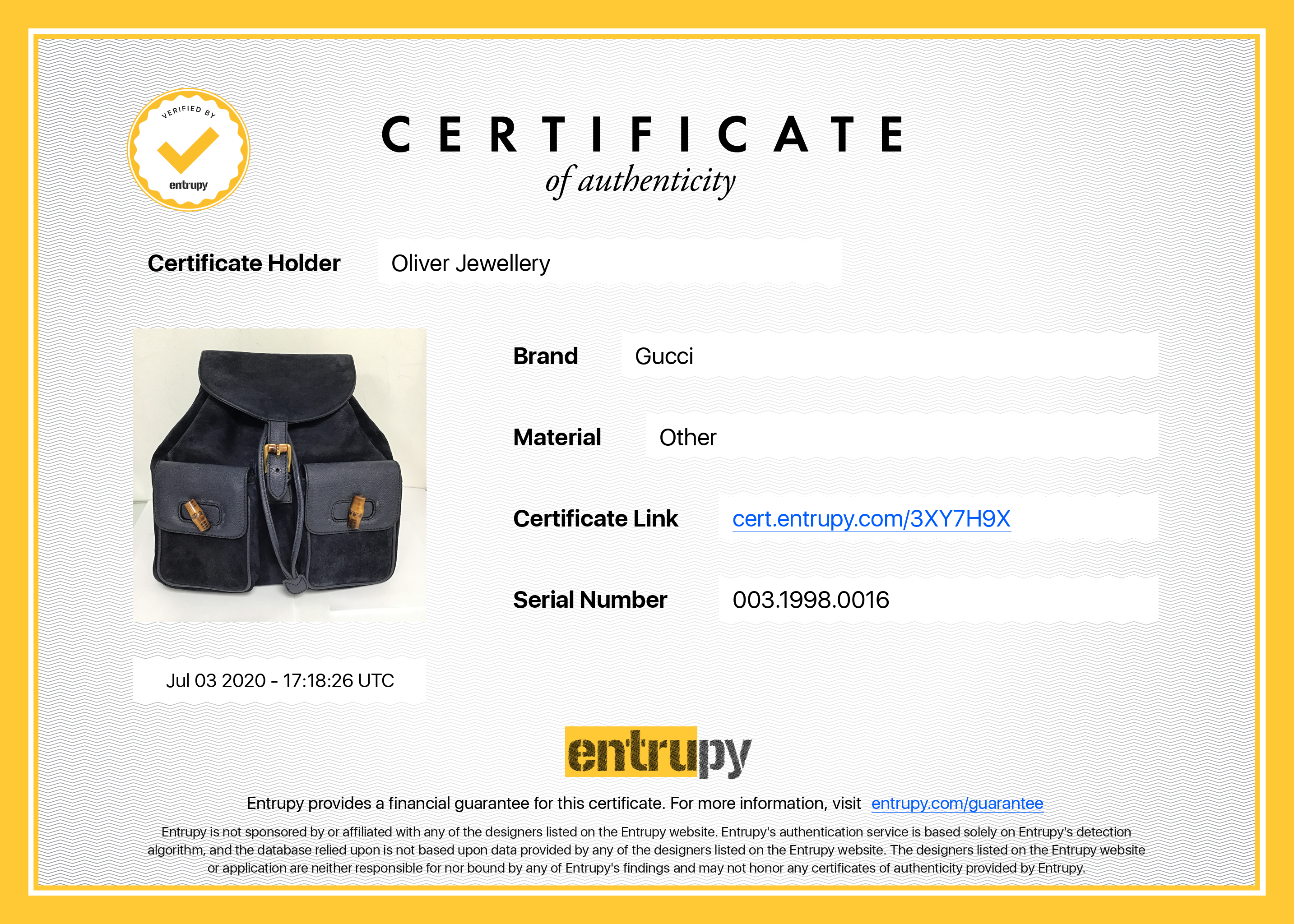 Gucci Vintage Bamboo Backpack