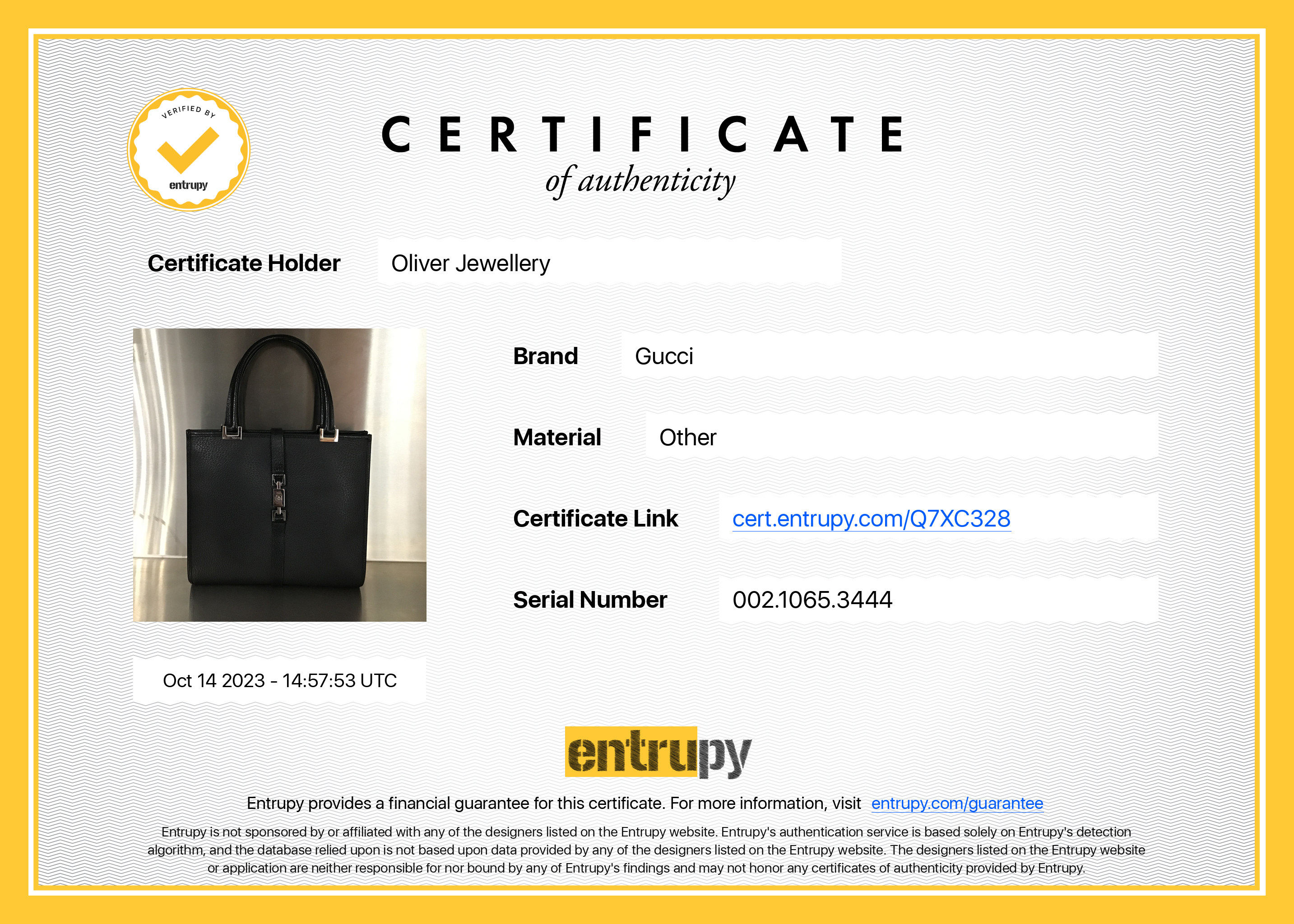 Gucci Vintage Black Calfskin Leather Jackie Small Tote Bag