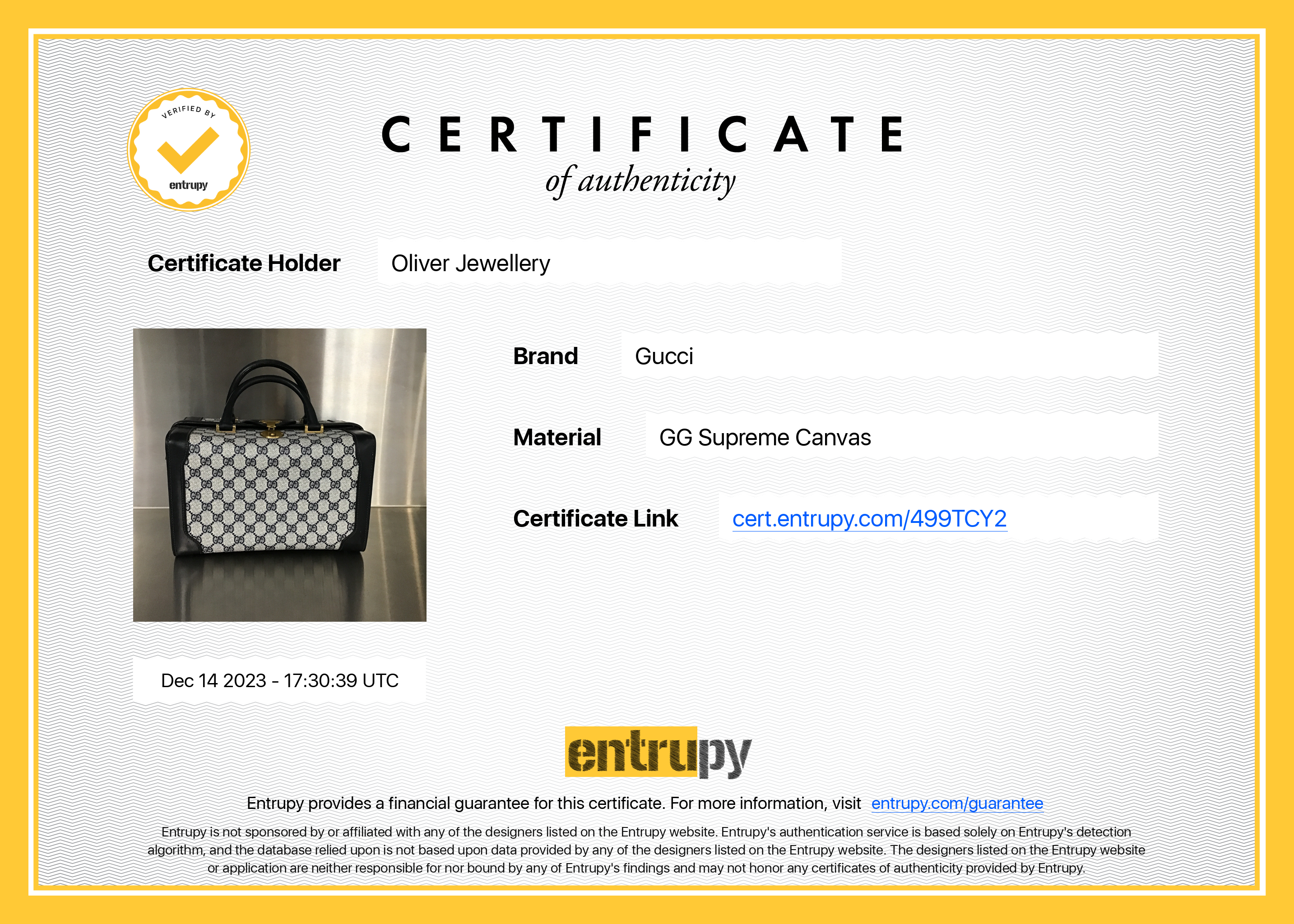 Gucci Vintage Blue GG Supreme Canvas Vanity Train Case