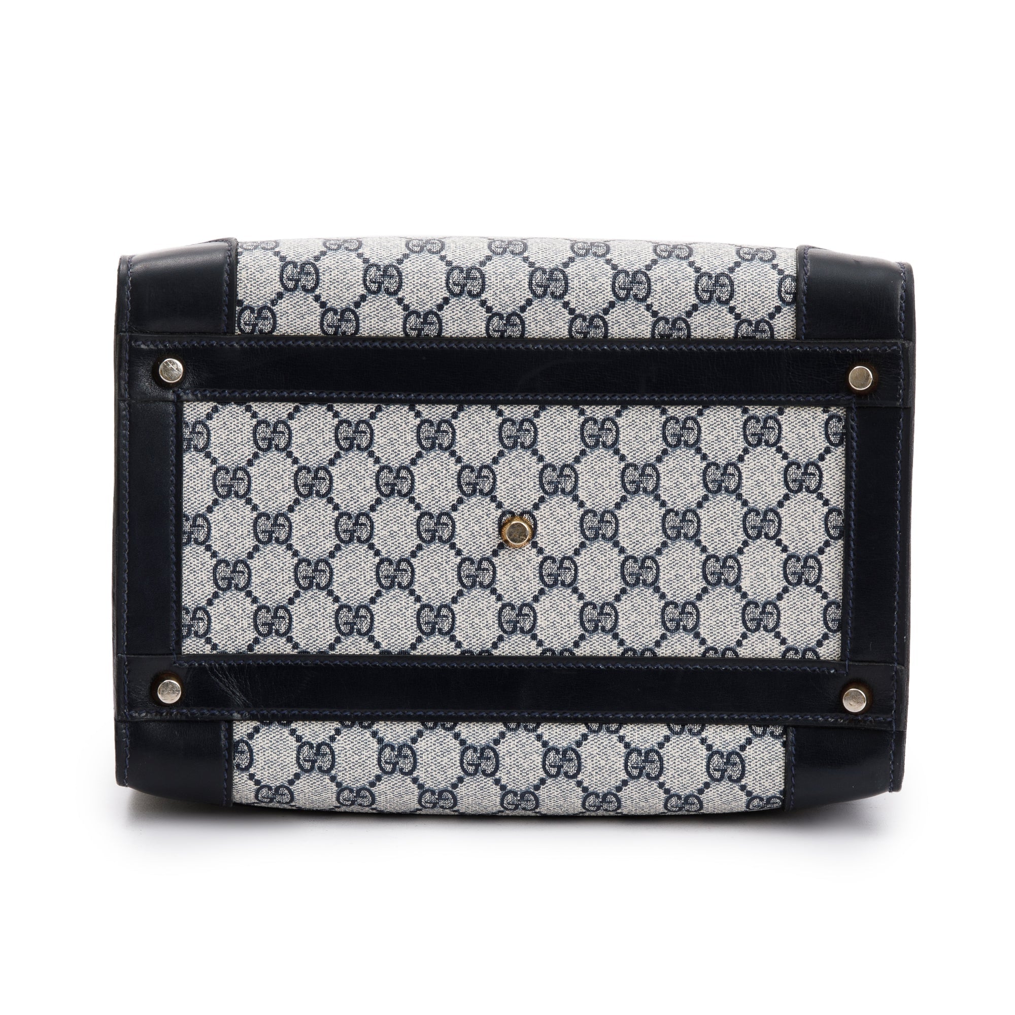 Gucci Vintage Blue GG Supreme Canvas Vanity Train Case