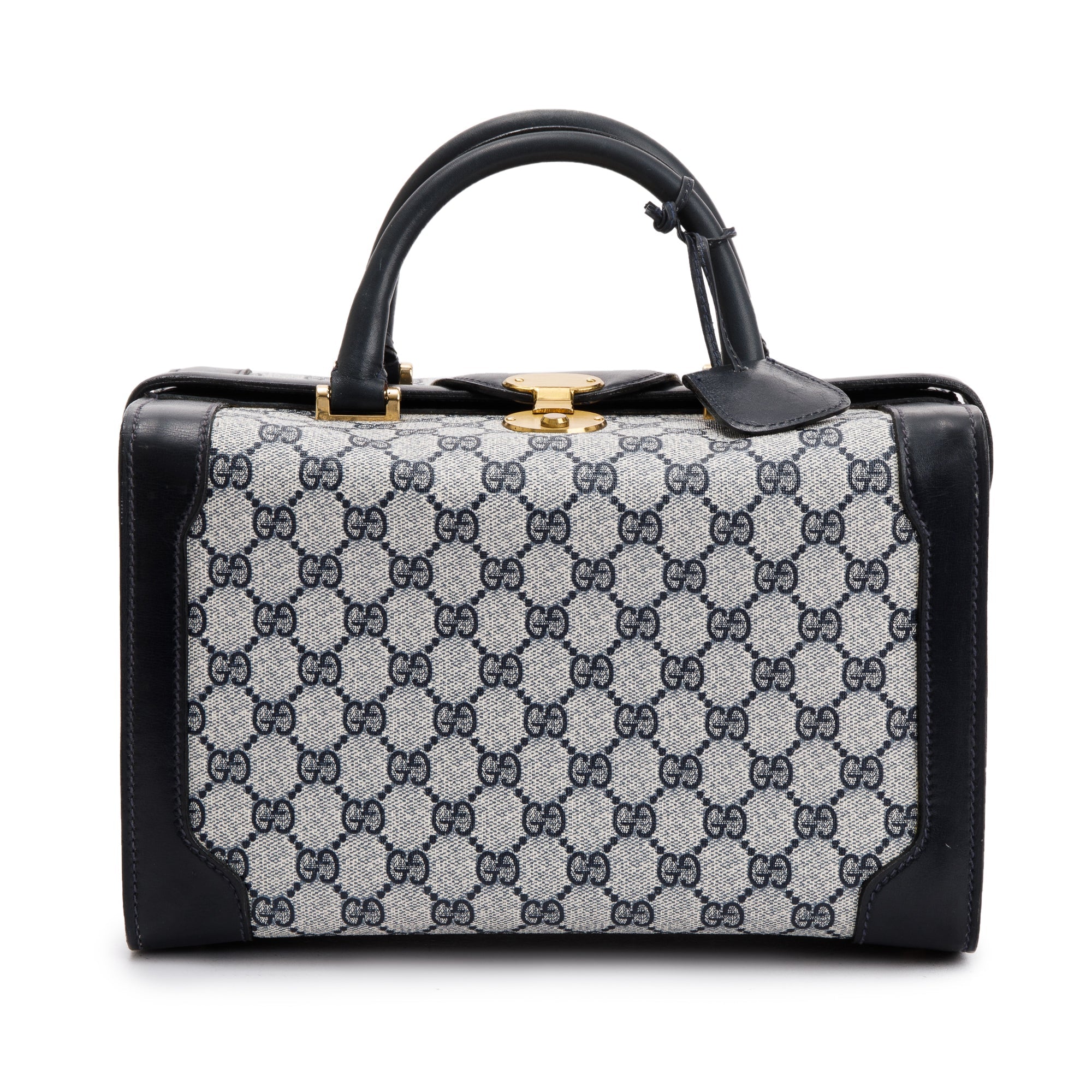 Gucci Vintage Blue GG Supreme Canvas Vanity Train Case