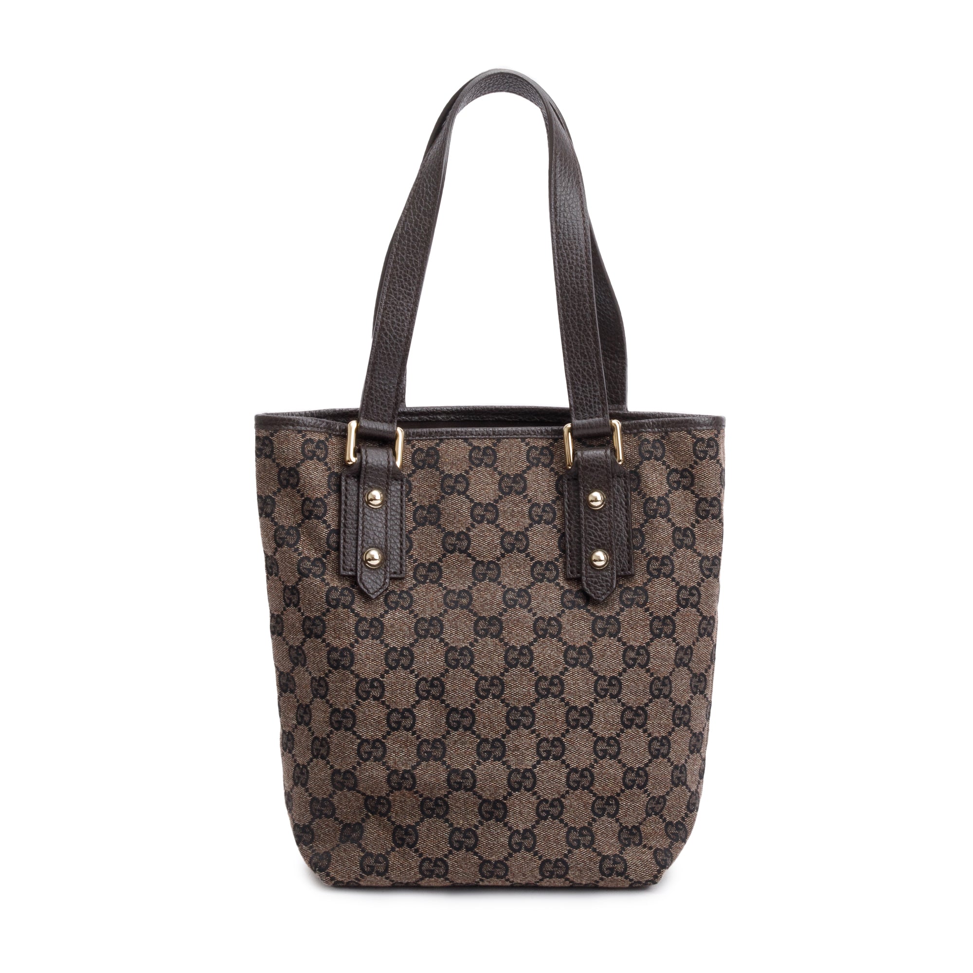 Gucci Vintage Brown GG Canvas Small Tote