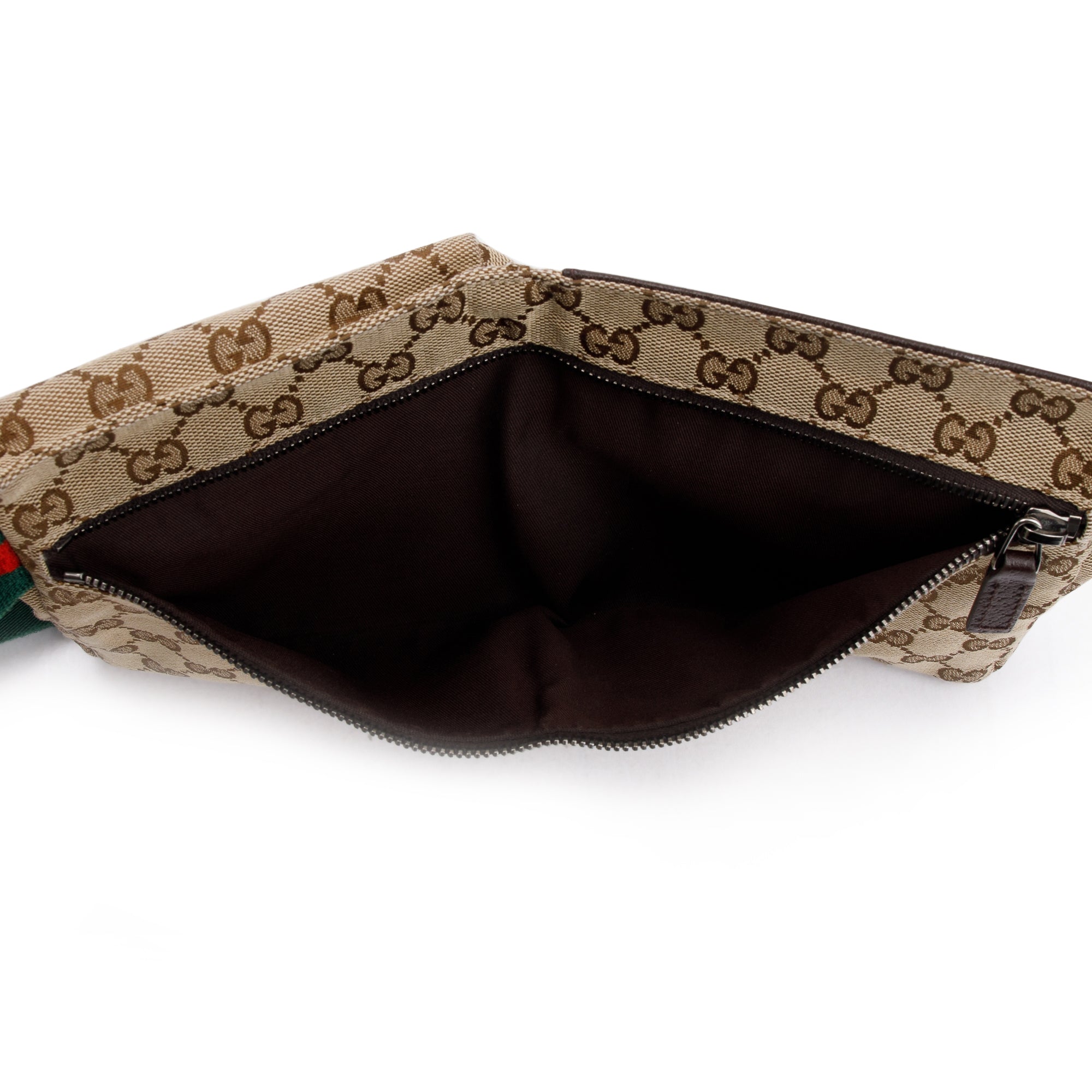 Gucci Vintage GG Canvas Double Pocket Belt Bag