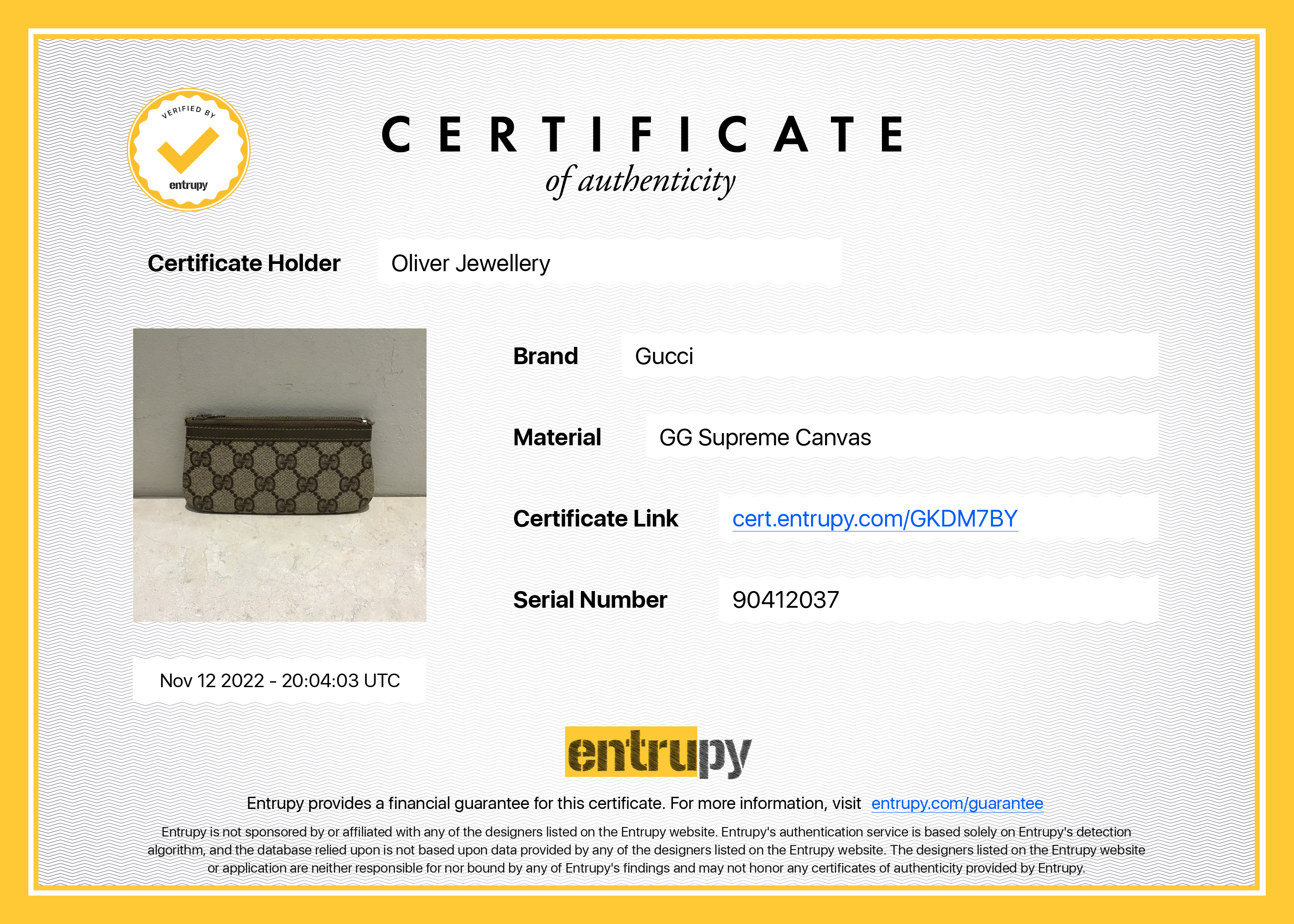 Gucci Vintage GG Supreme Key Pouch