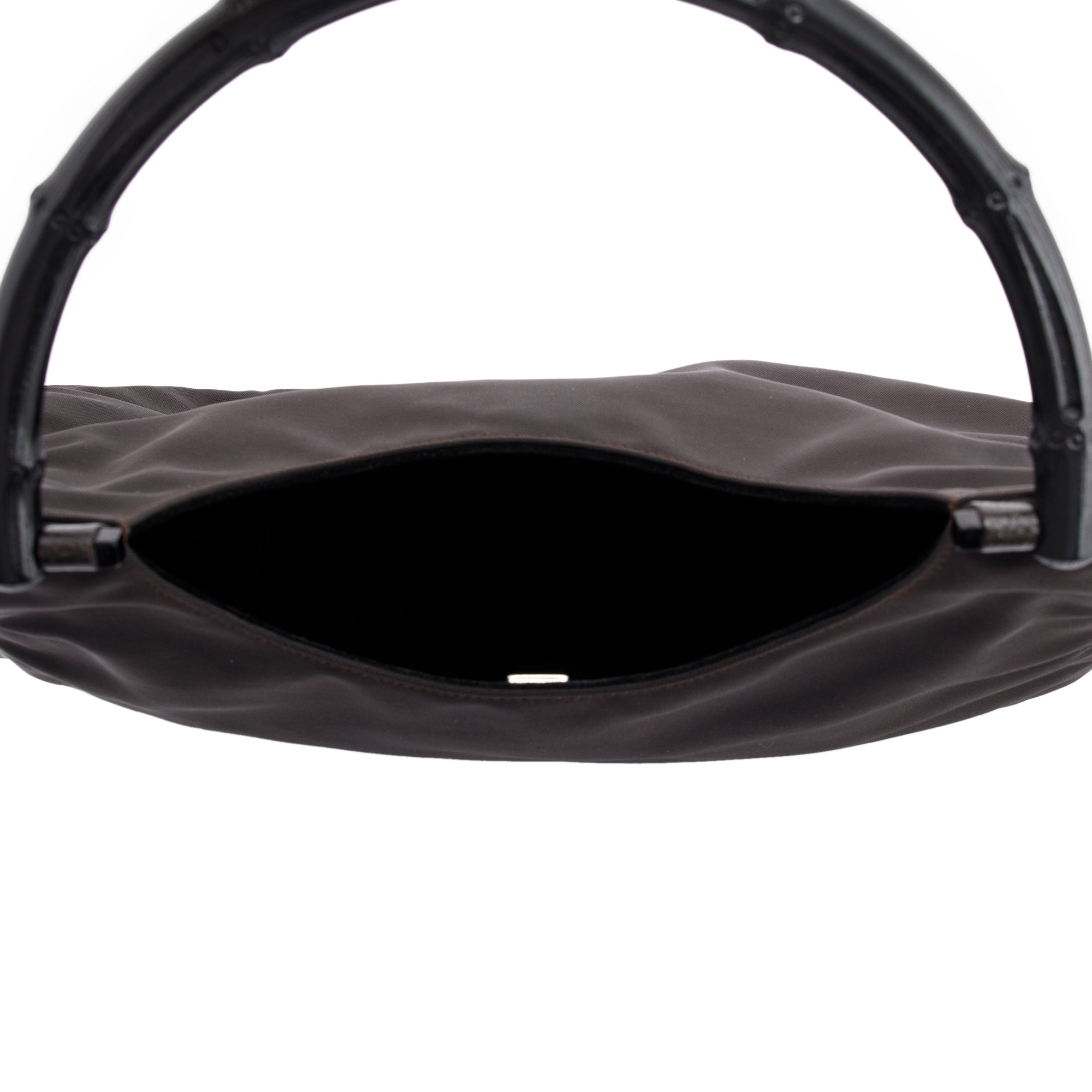Gucci Vintage Nylon Bamboo Hobo Bag