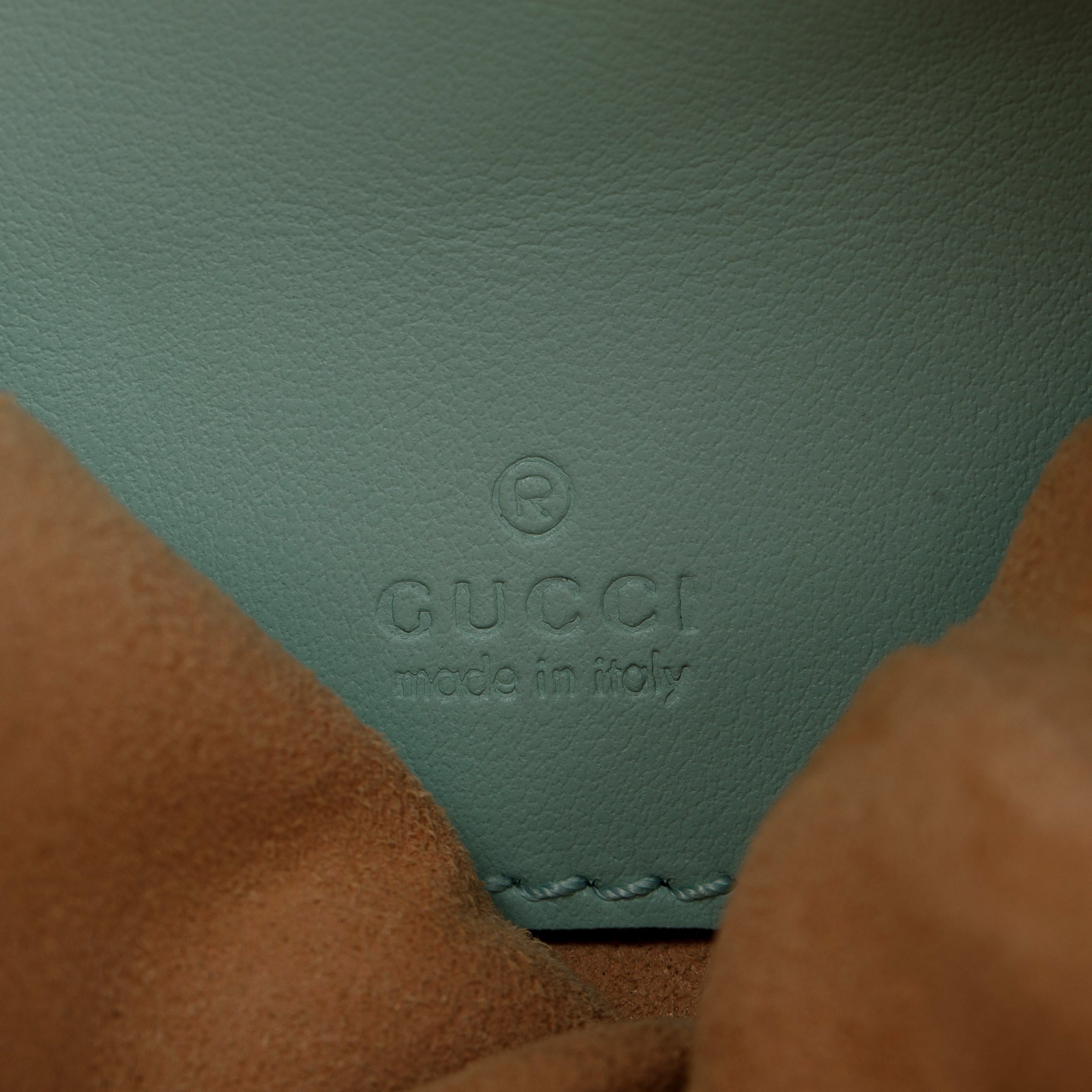 Gucci Water Green Leather GG Marmont Mini Bag