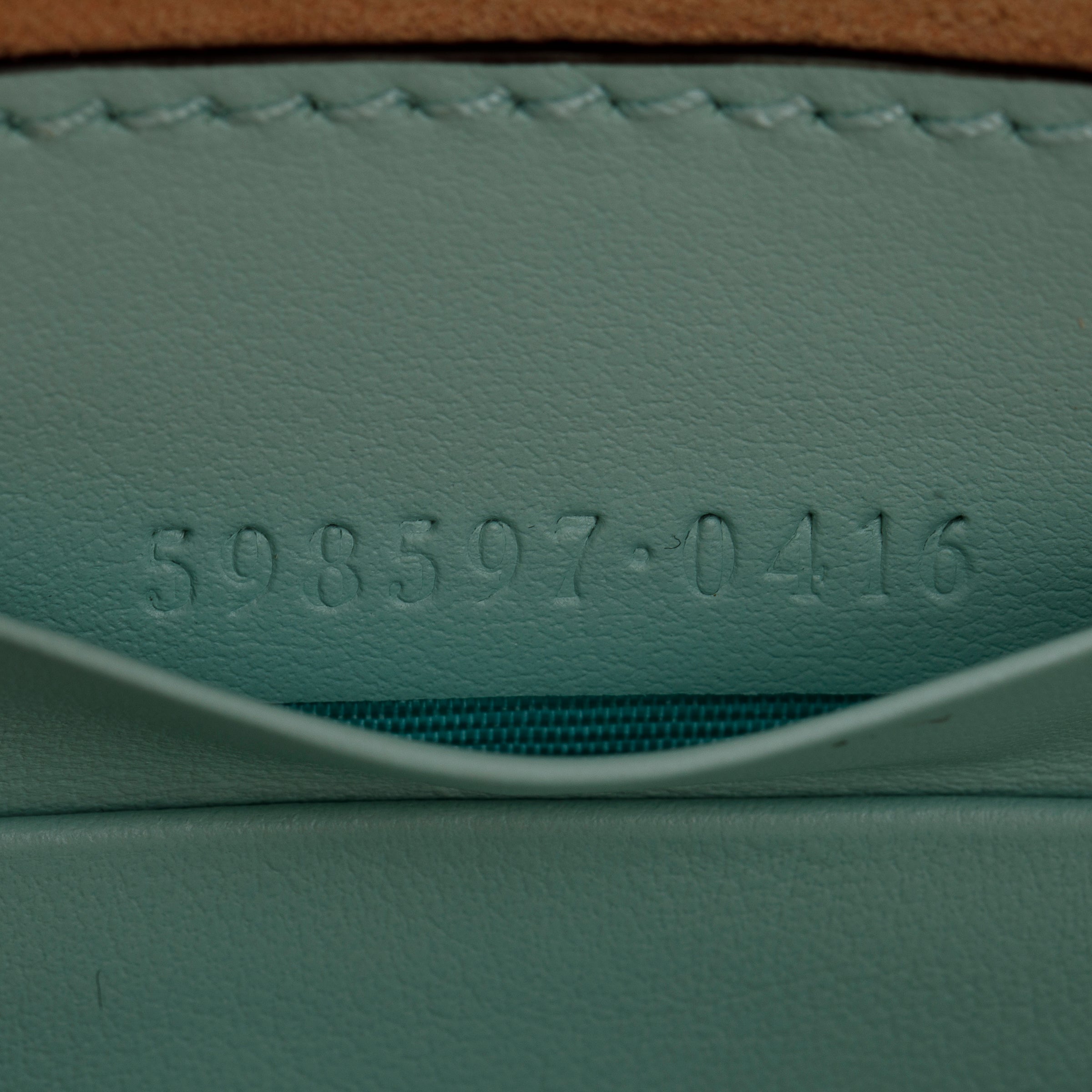 Gucci Water Green Leather GG Marmont Mini Bag
