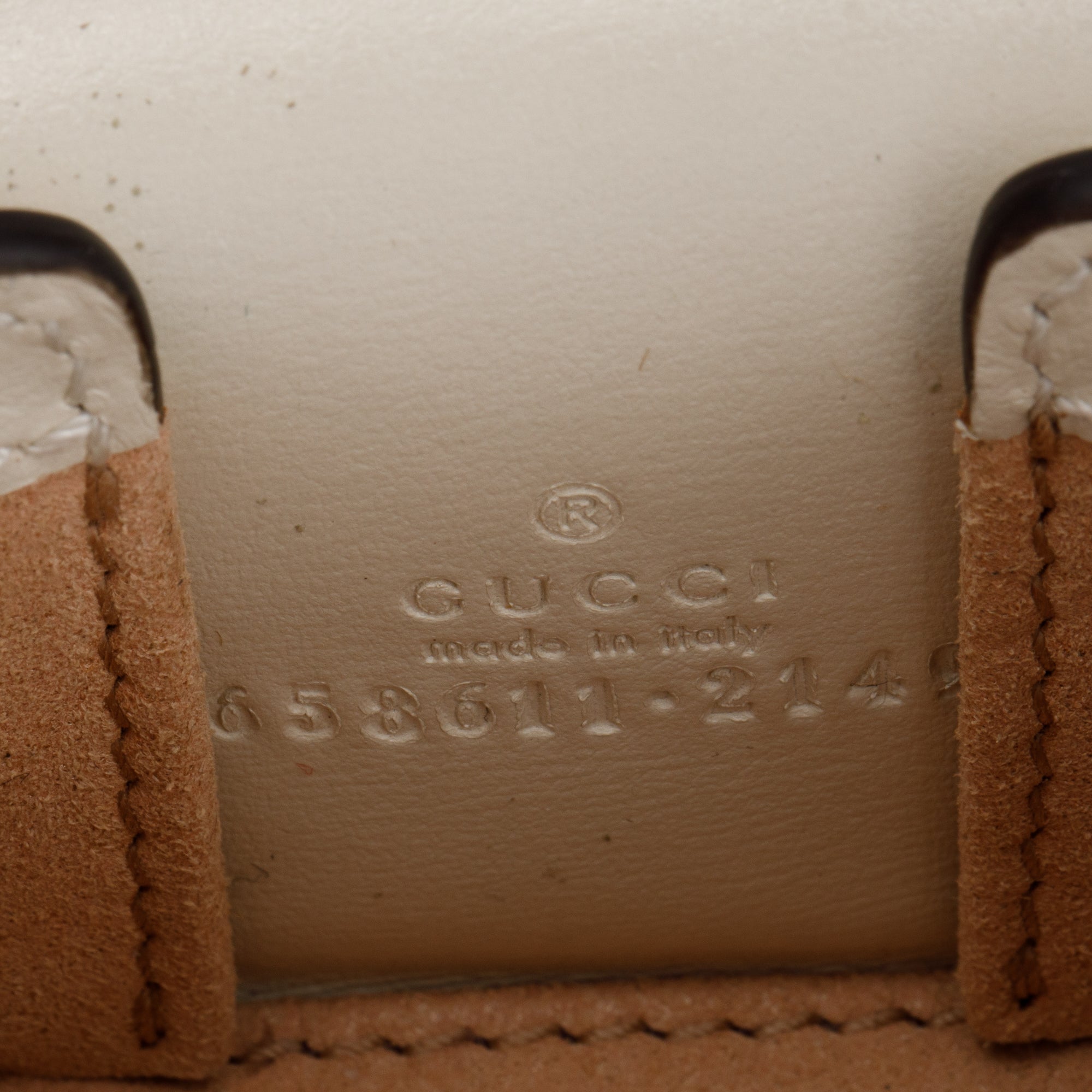 Gucci White Calfskin Leather Horsebit 1955 Airpod Case Crossbody Bag