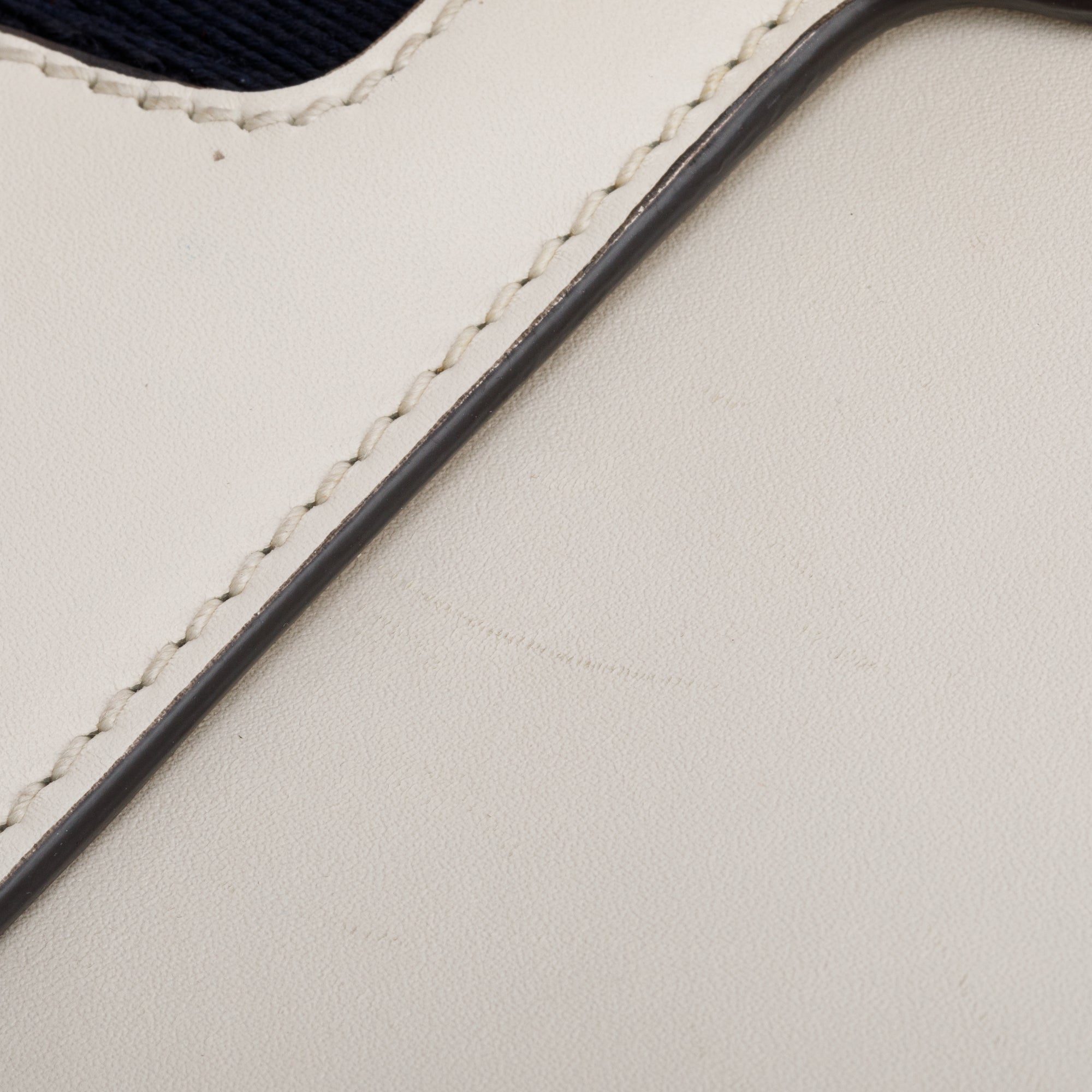Gucci White Calfskin Leather Small Sylvie Handle Bag w/ Strap