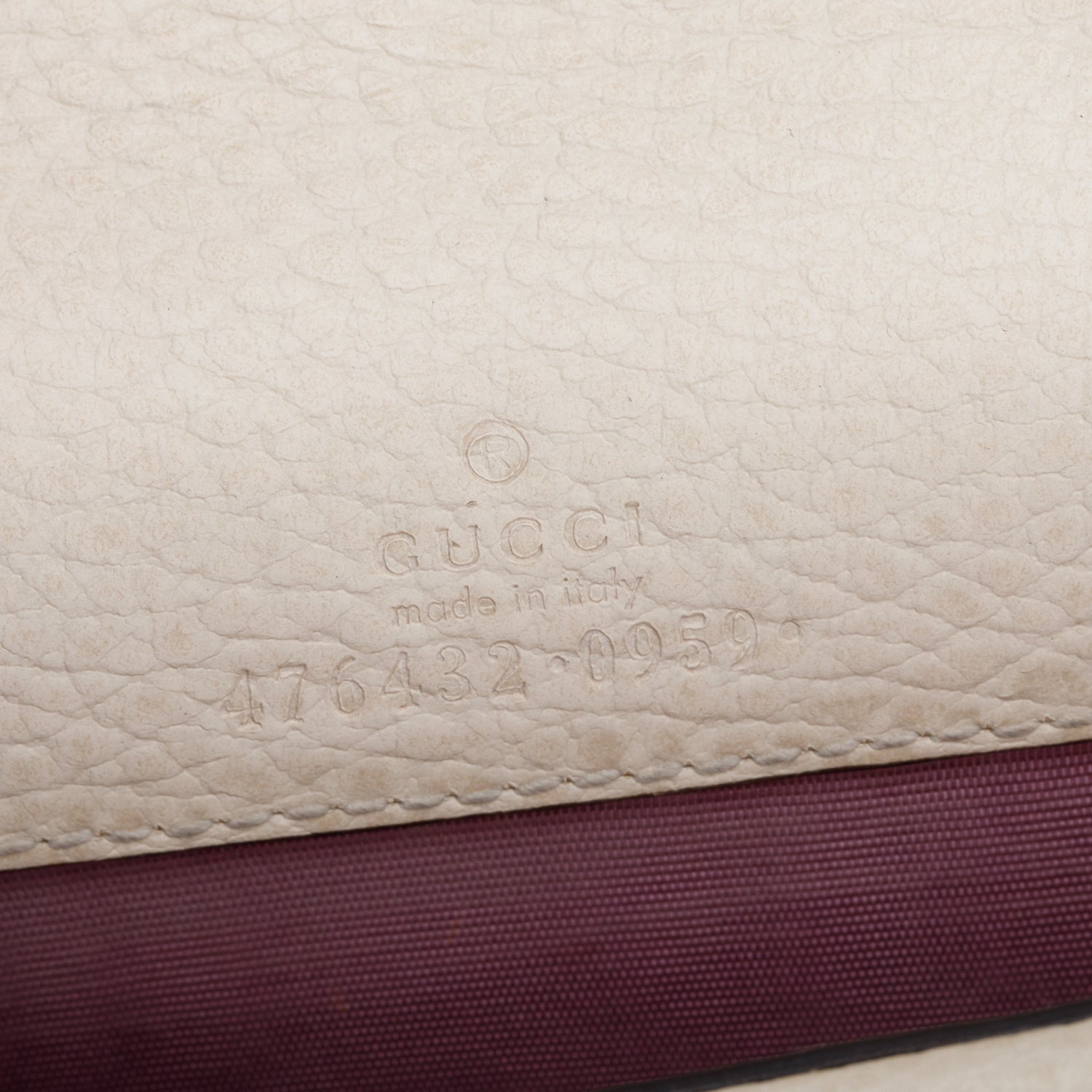 Gucci White Calfskin Leather Super Mini Dionysus Bag