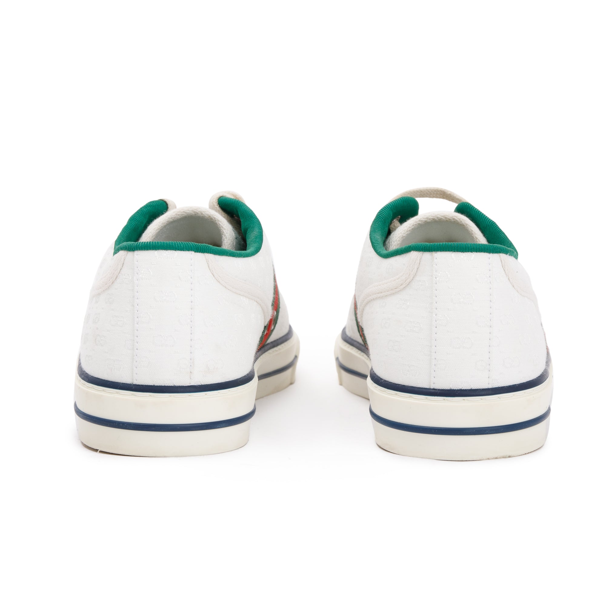 Gucci White GG Canvas Web Men's Tennis 1977 Sneakers, Size 7