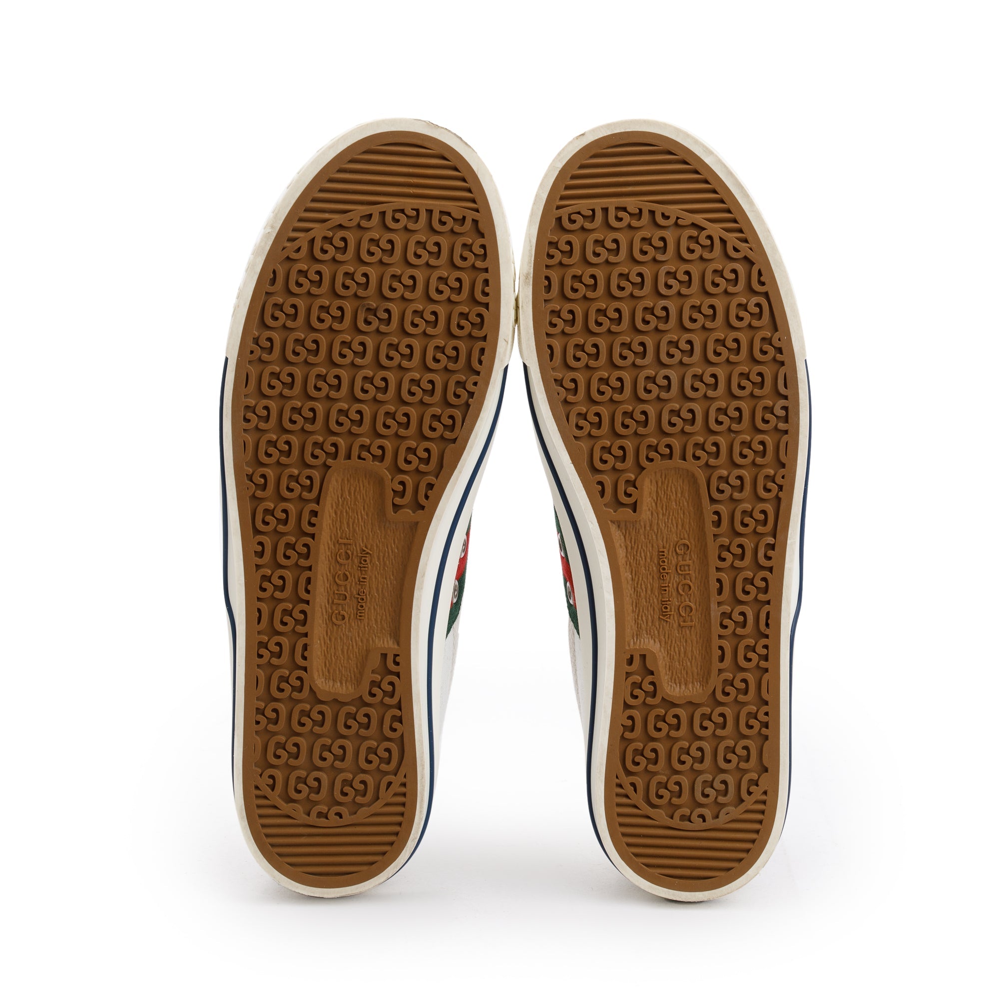 Gucci White GG Canvas Web Men's Tennis 1977 Sneakers, Size 7