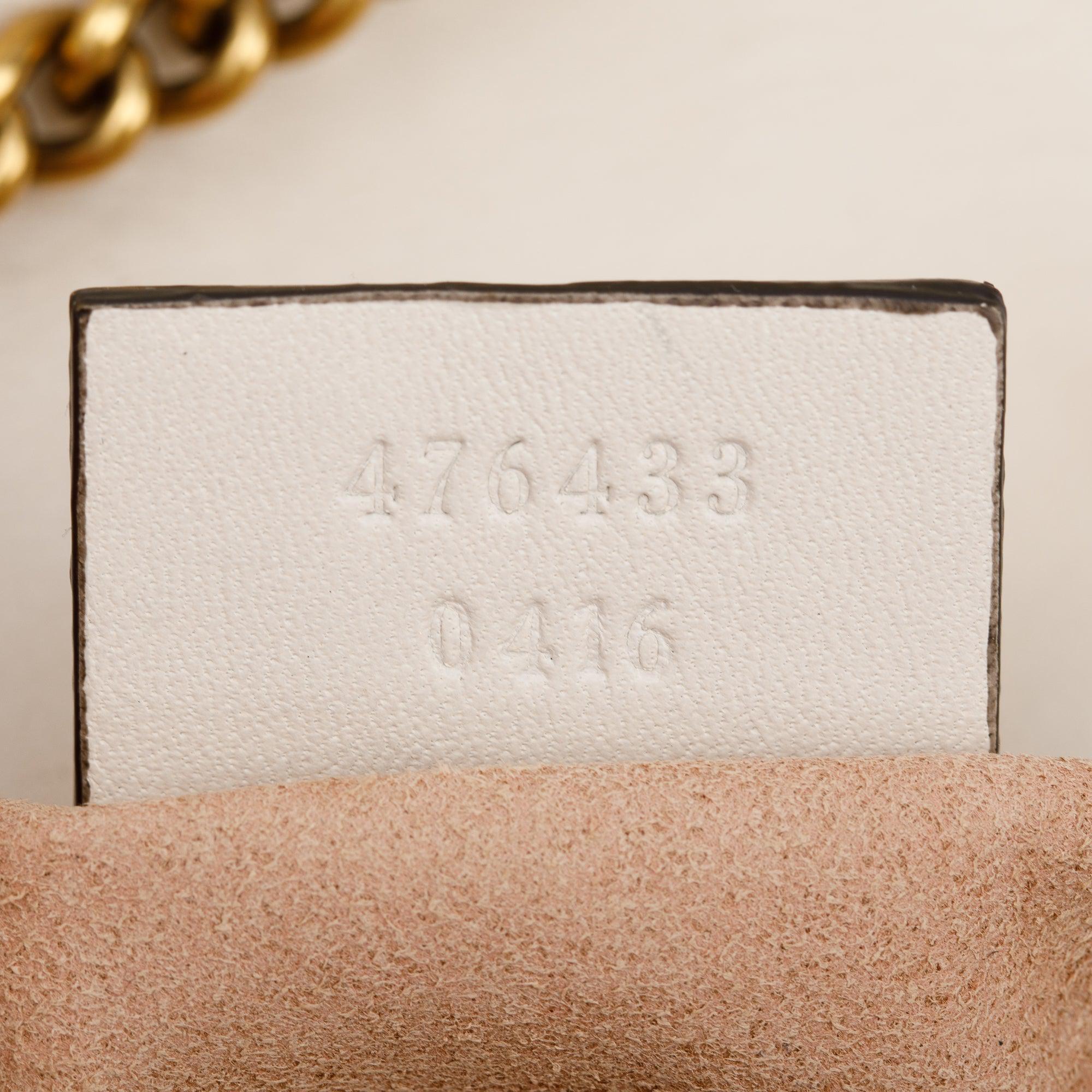 Gucci White GG Marmont Matelasse Leather Super Mini Bag