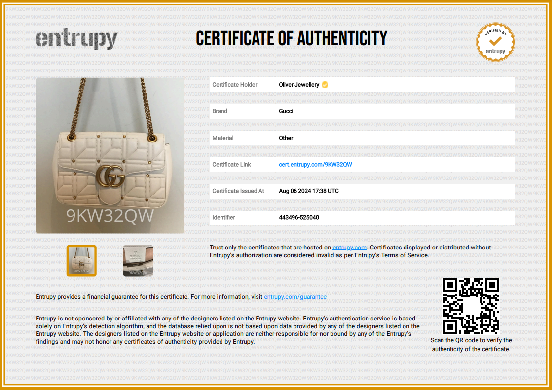 Gucci White GG Marmont Matelasse Medium Studded Shoulder Bag