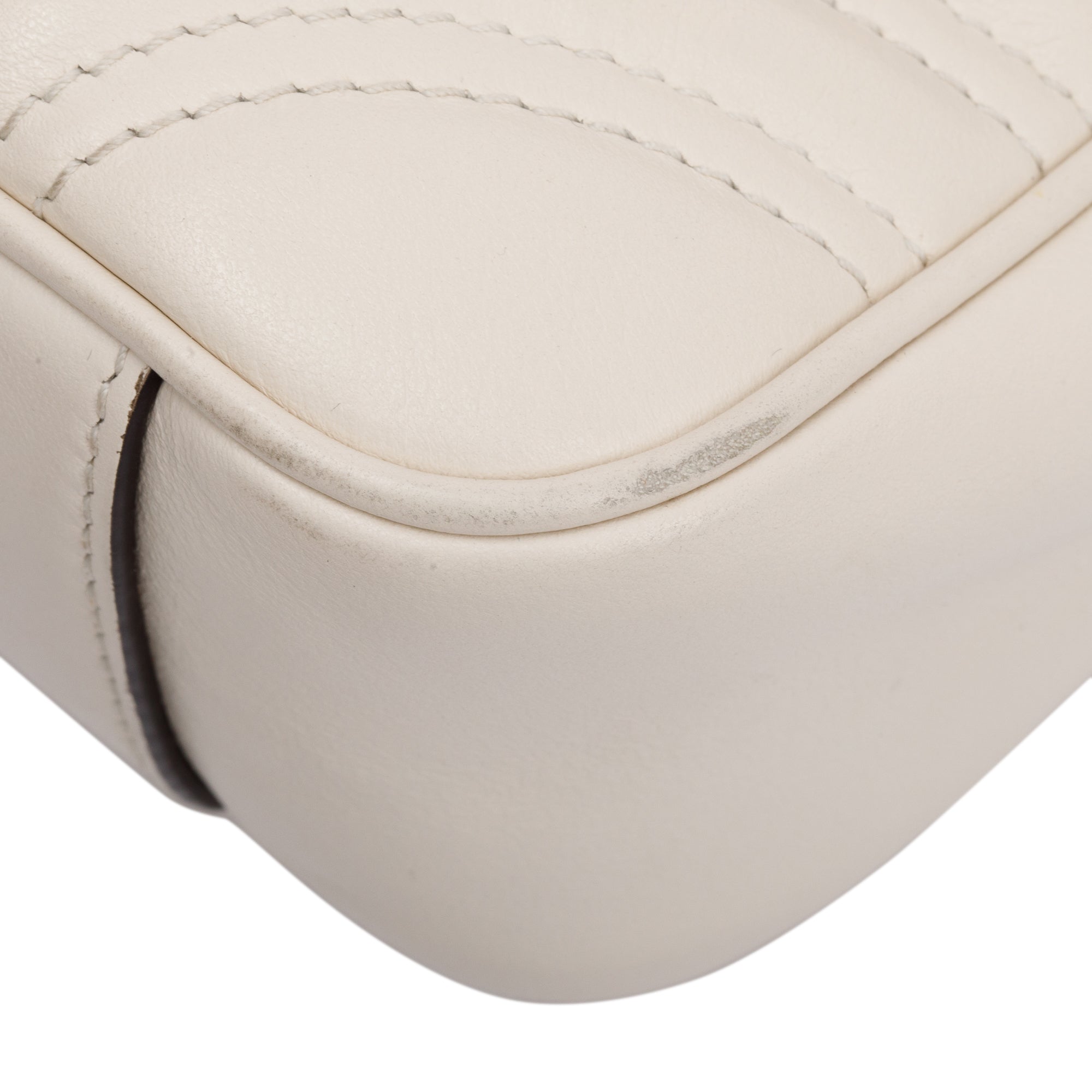 Gucci White GG Marmont Matelasse Mini Shoulder Bag