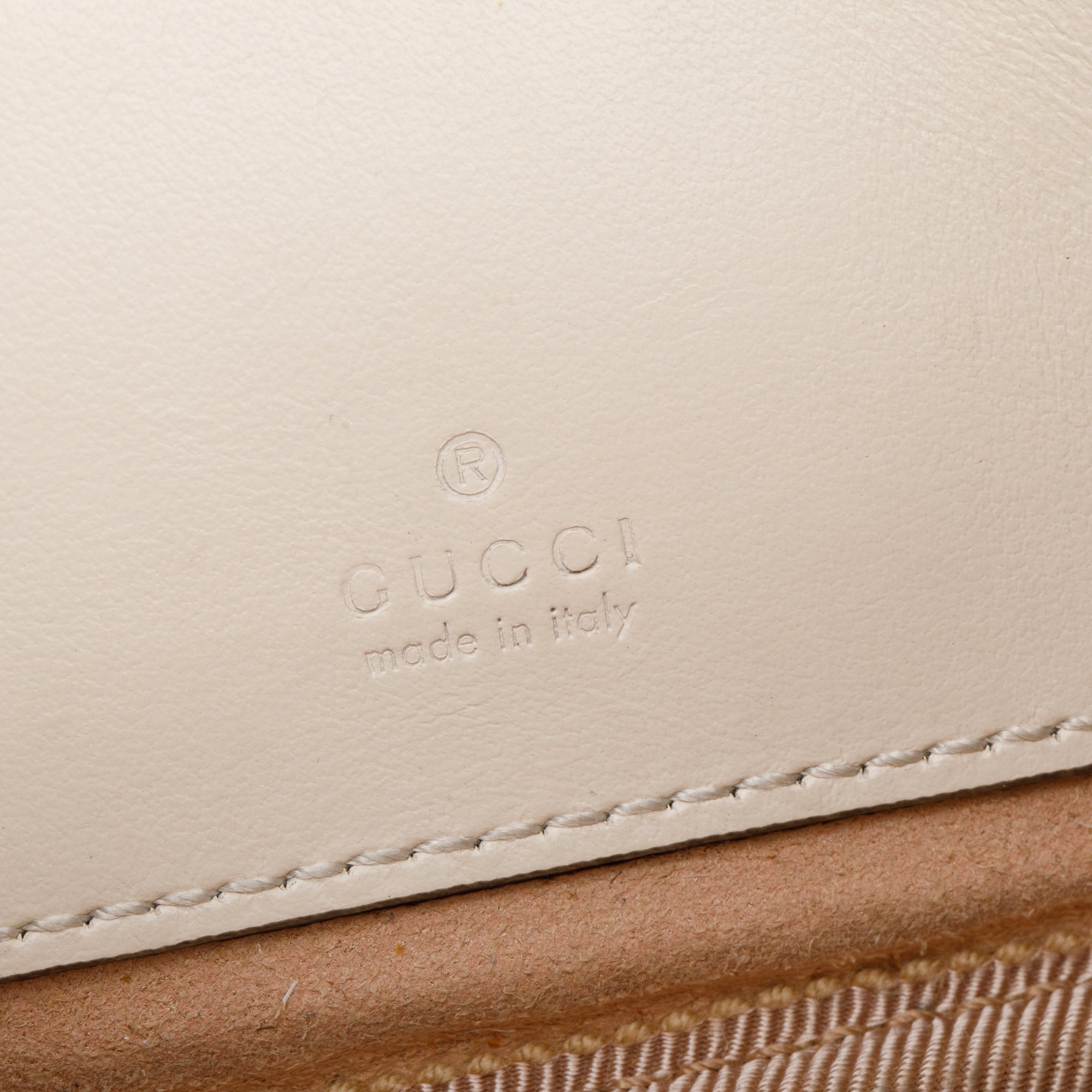 Gucci White GG Marmont Mini Chain Crossbody Bag