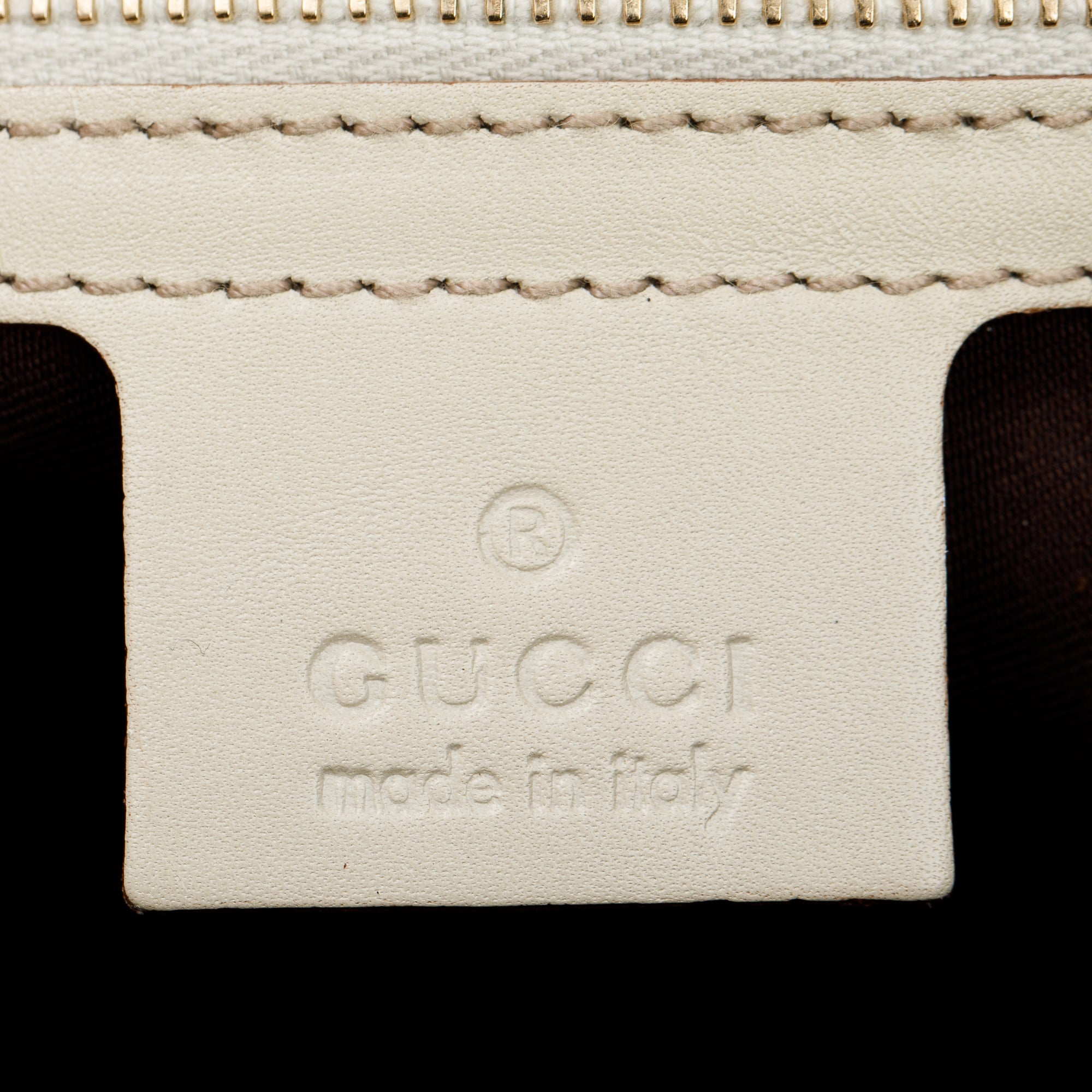 Gucci White GG Signature Leather Treasure Boston Bag