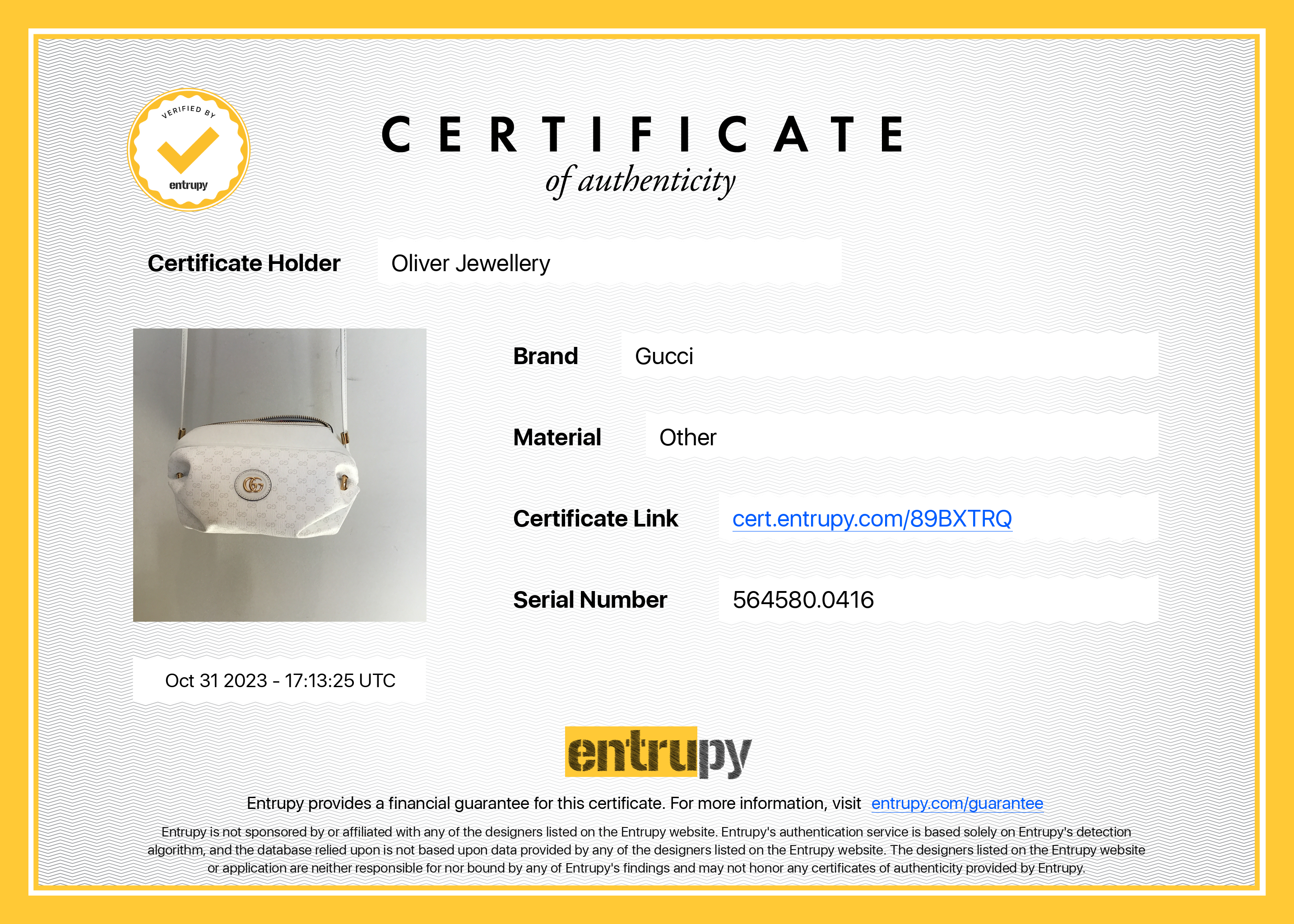 Gucci White GG Supreme Mini New Candy Crossbody Bag