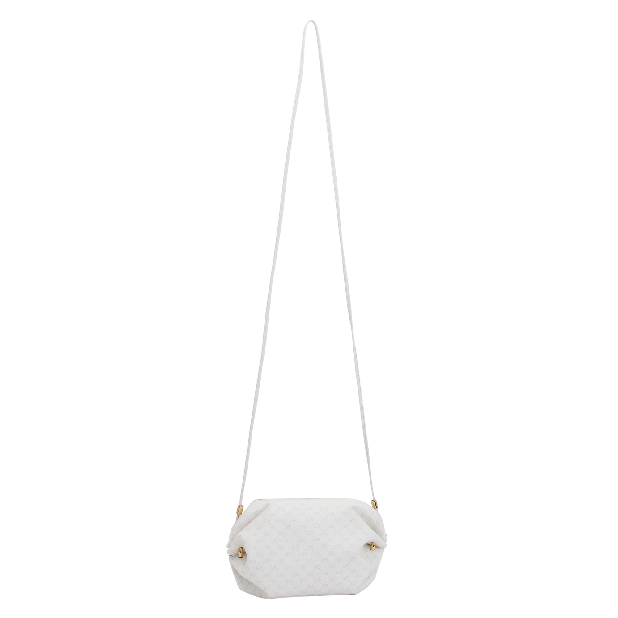 Gucci White GG Supreme Mini New Candy Crossbody Bag