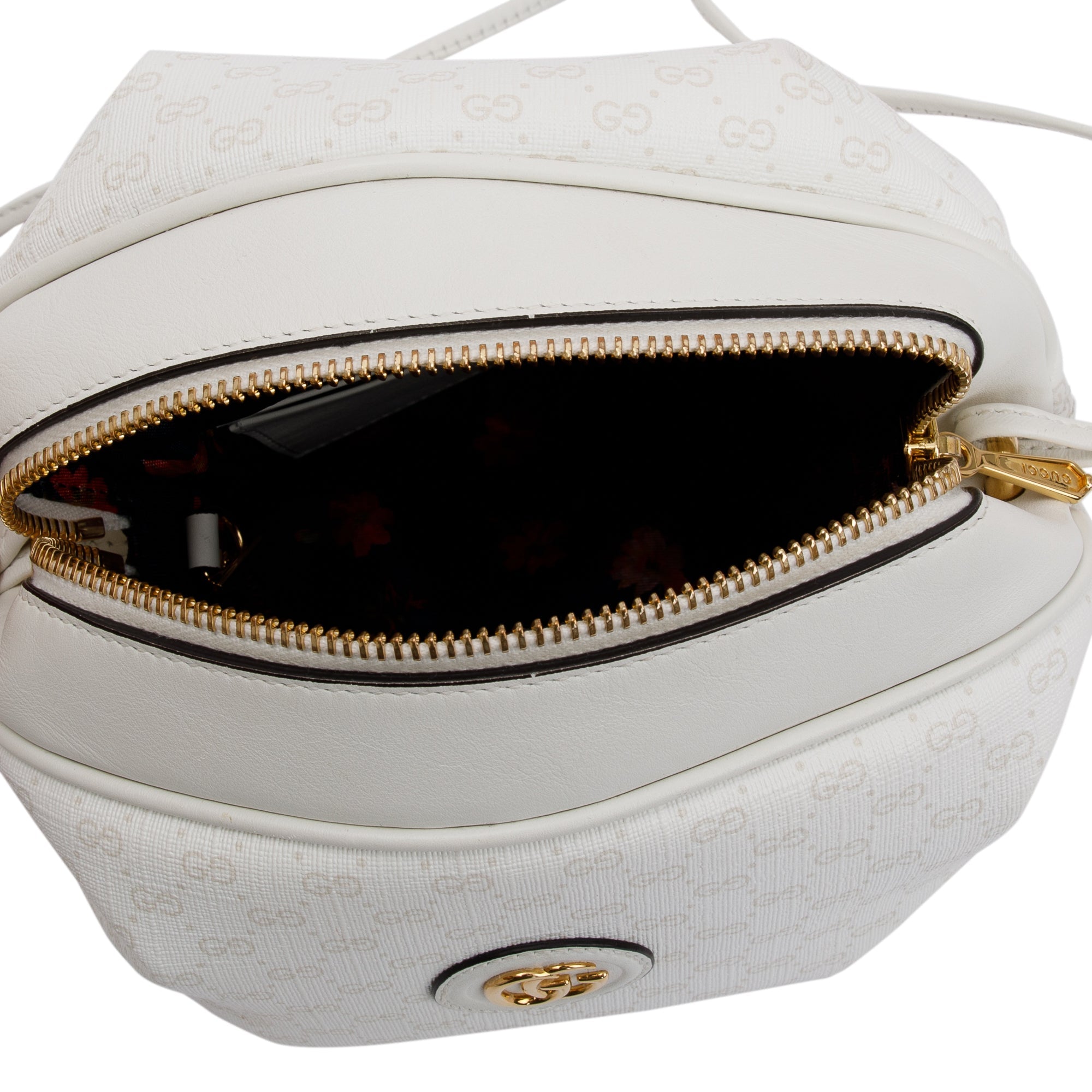 Gucci White GG Supreme Mini New Candy Crossbody Bag