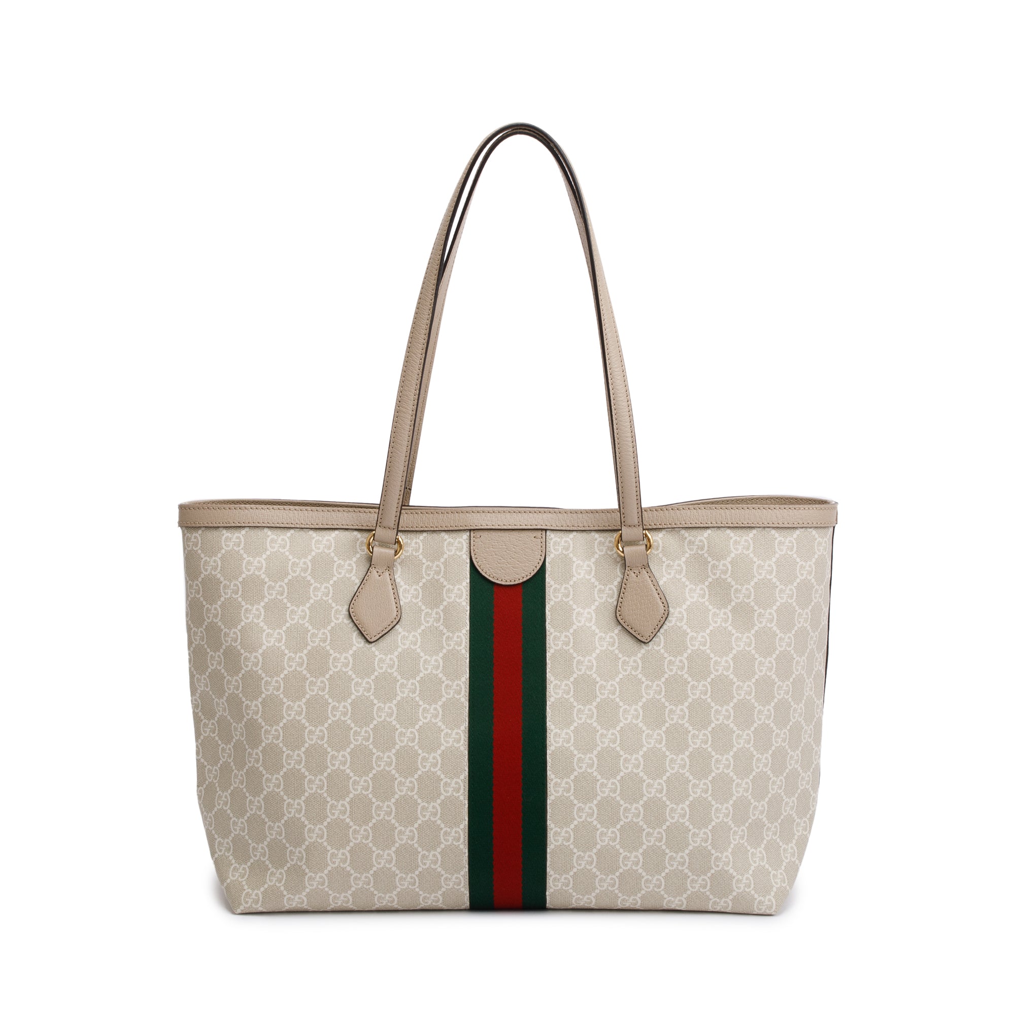 Gucci White GG Supreme Web Ophidia GG Medium Tote