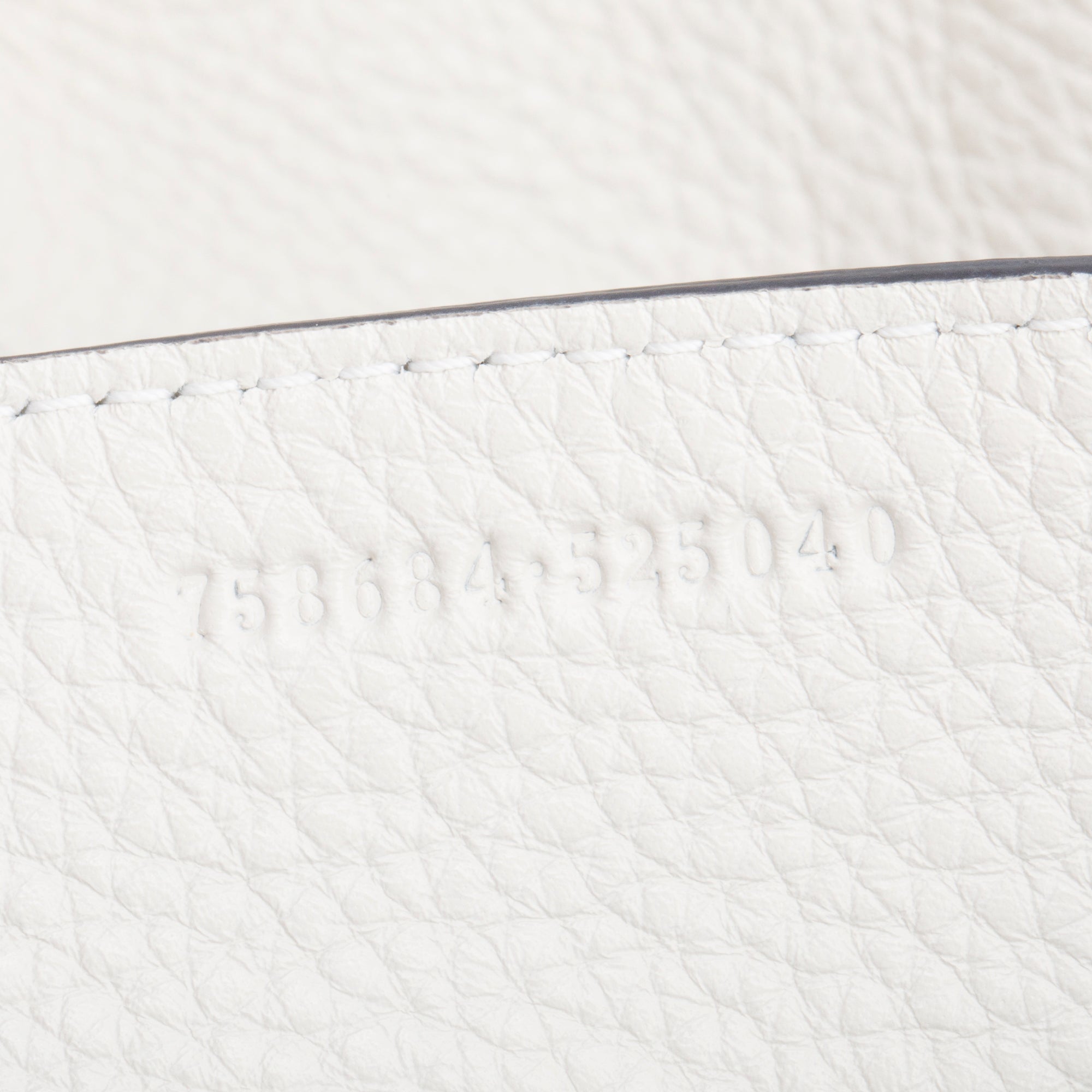 Gucci White Grained Leather Jackie 1961 Medium Crossbody Bag w/ Pouch