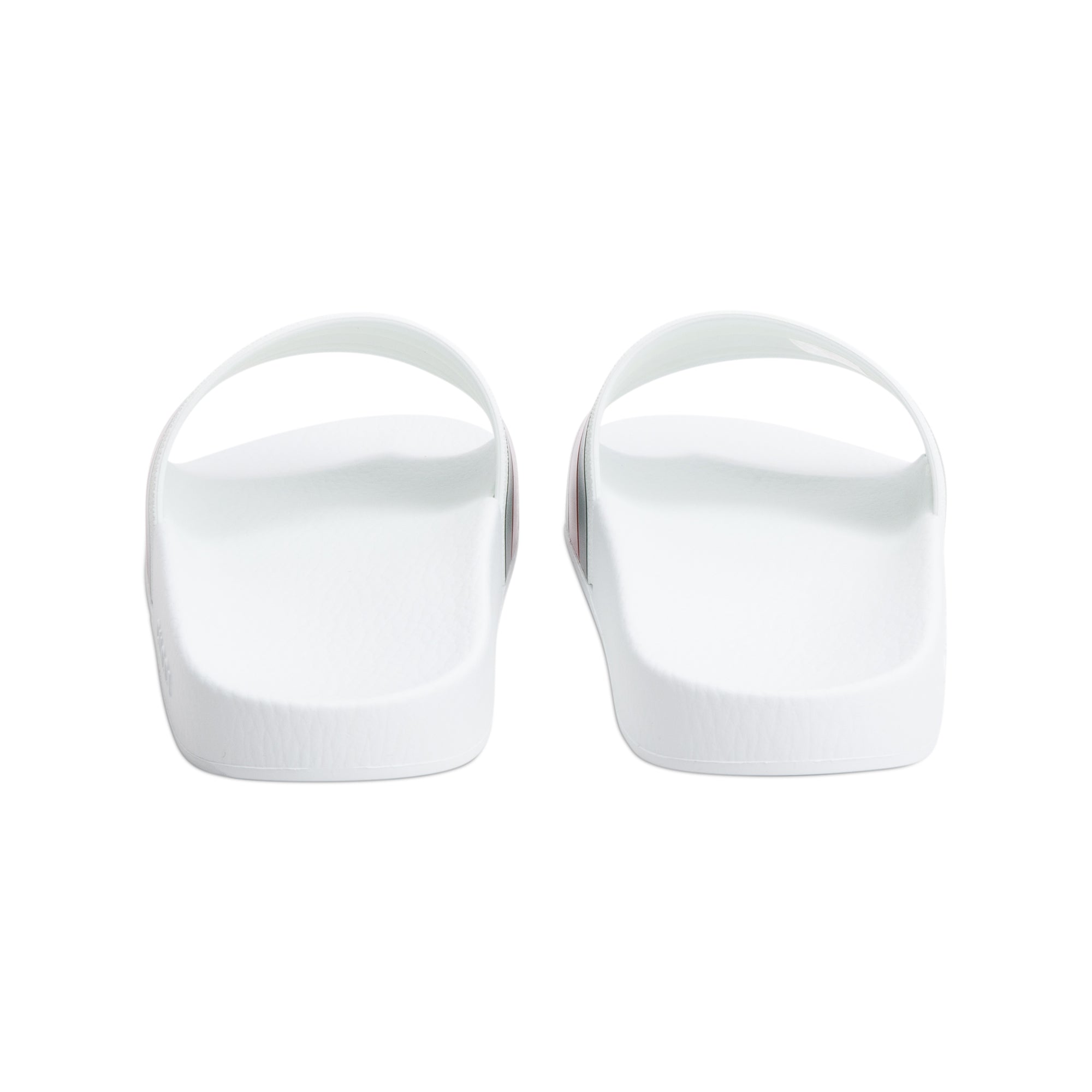 Gucci White, Green & Red Web Accent Rubber Slides w/ Box