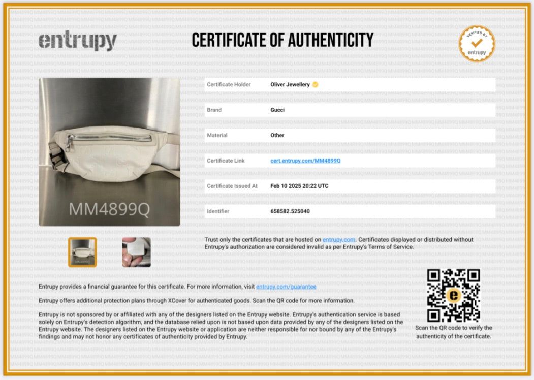 Gucci White Leather Jumbo GG Small Belt Bag w/ Box