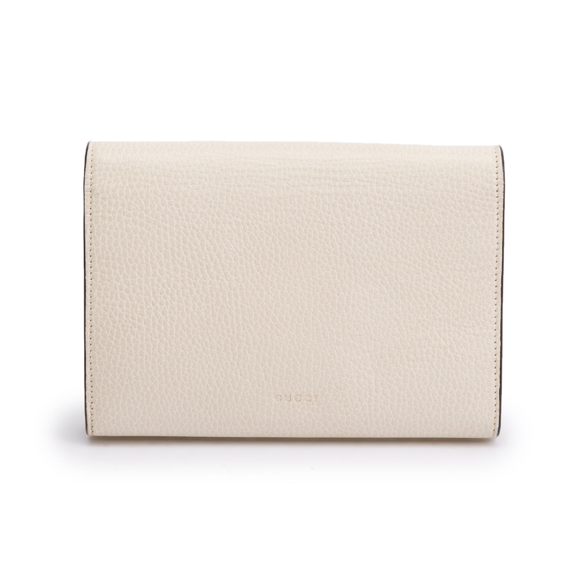 Gucci White Leather Mini Dionysus Chain Wallet