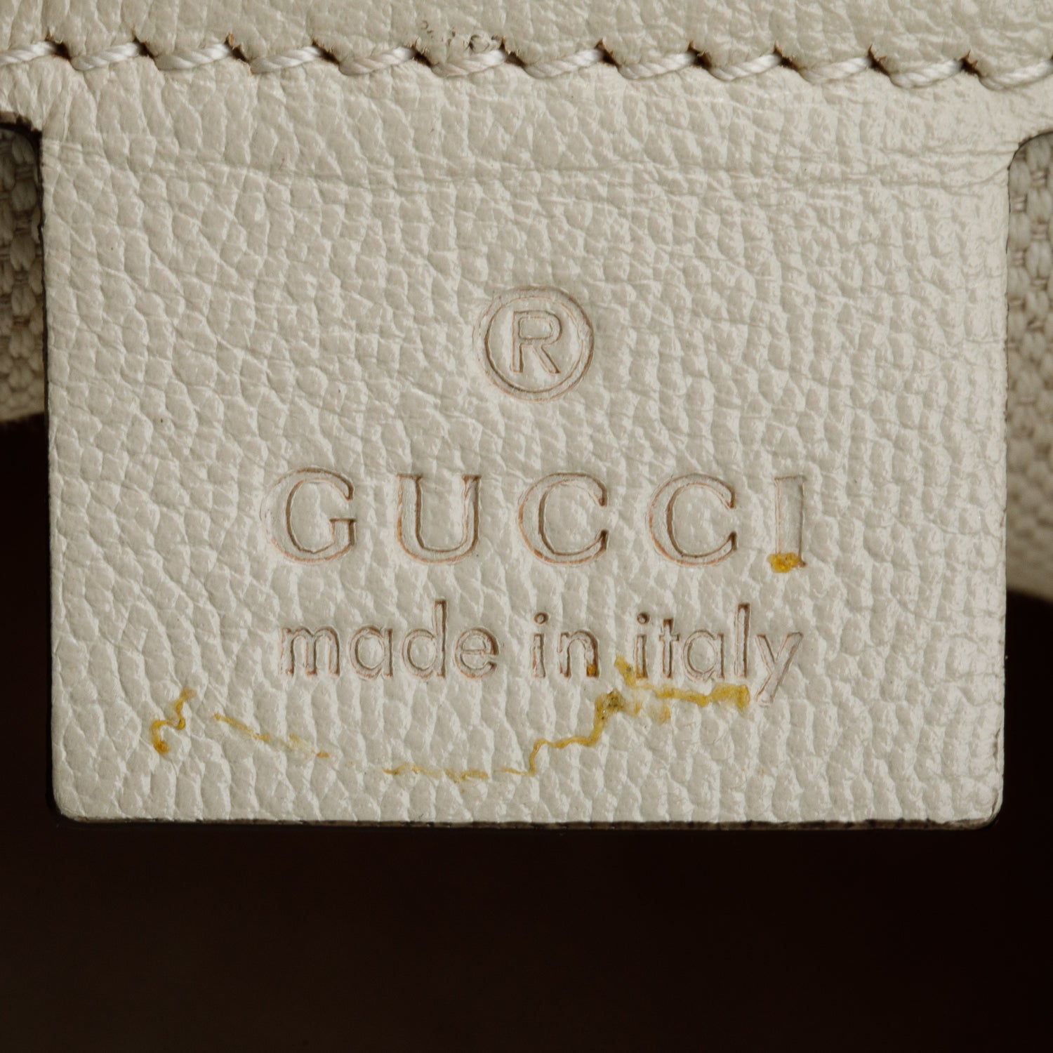 Gucci White Leather Trim GG Canvas Medium Horsebit 1955 Tote