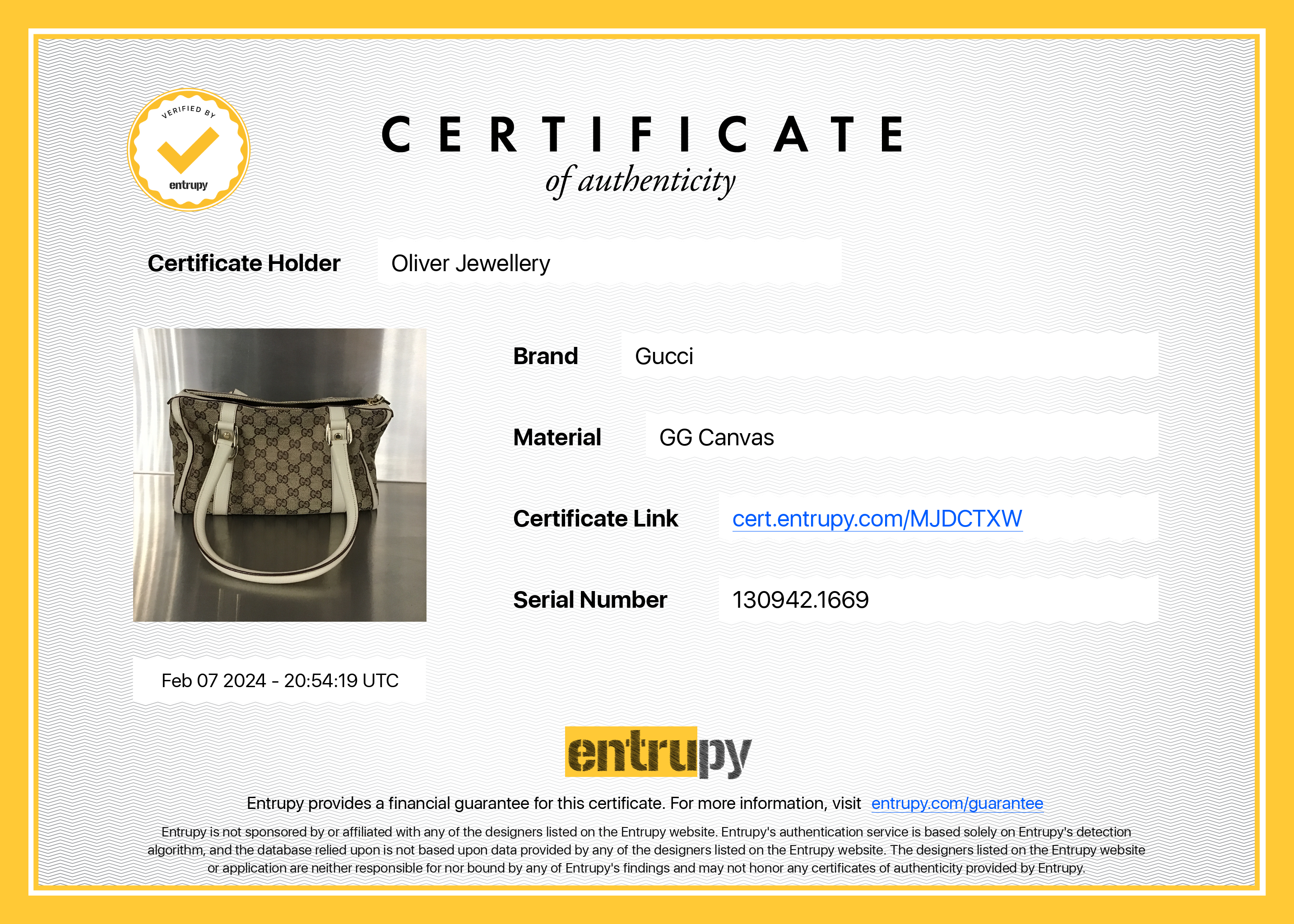 Gucci White Leather Trim GG Canvas Small Abbey Boston Bag