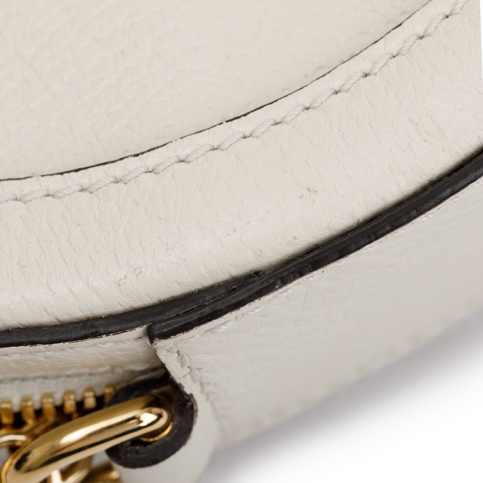 Gucci White Leather Web Ophidia Mini Round Shoulder Bag