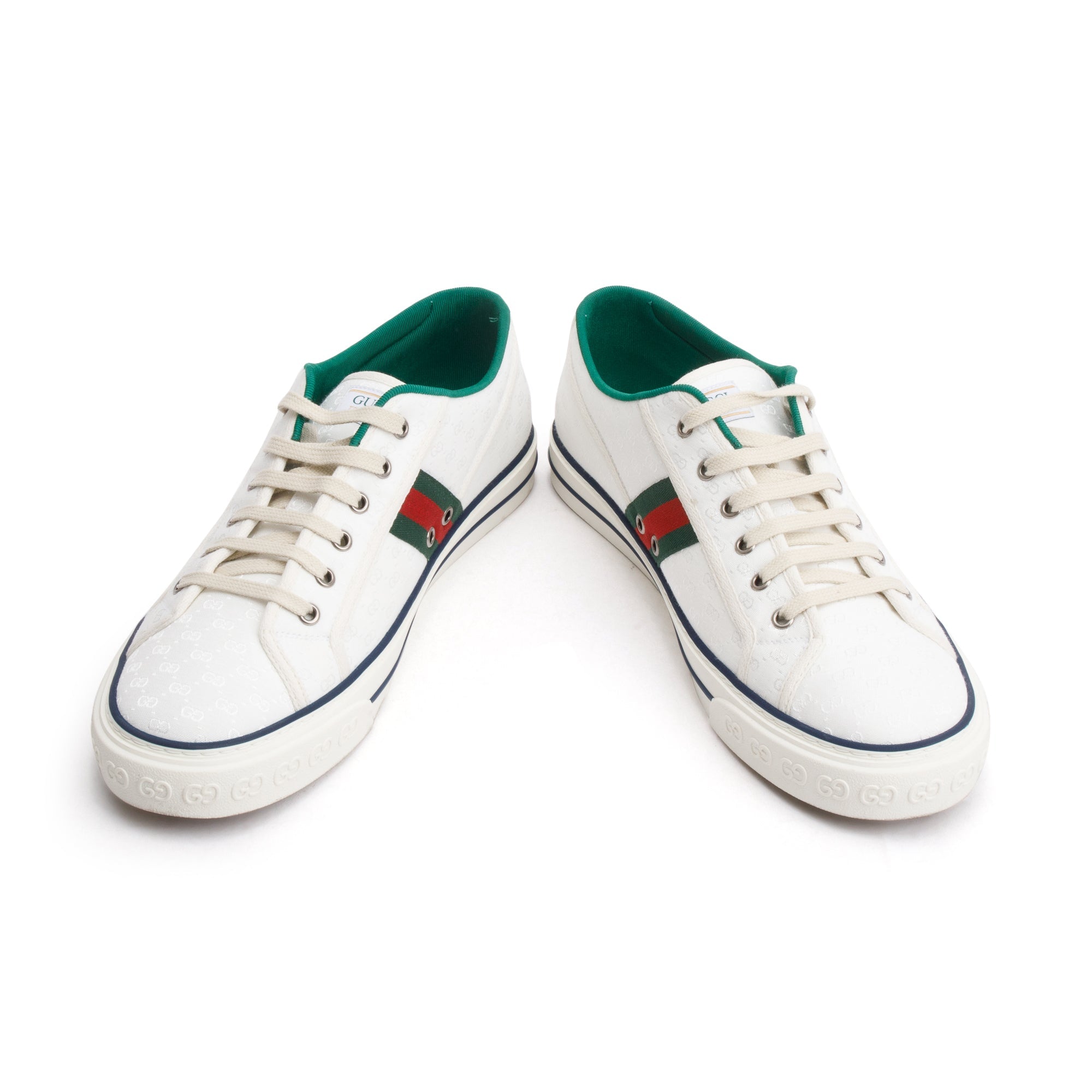 Gucci White Micro GG Canvas Web Men's Tennis 1977 Sneakers, Size 11.5 w/ Box