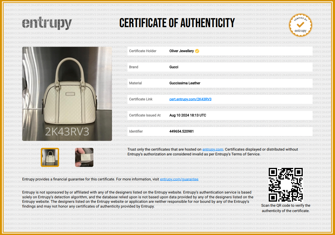 Gucci White Microguccissima Leather Mini Dome Bag w/ Strap