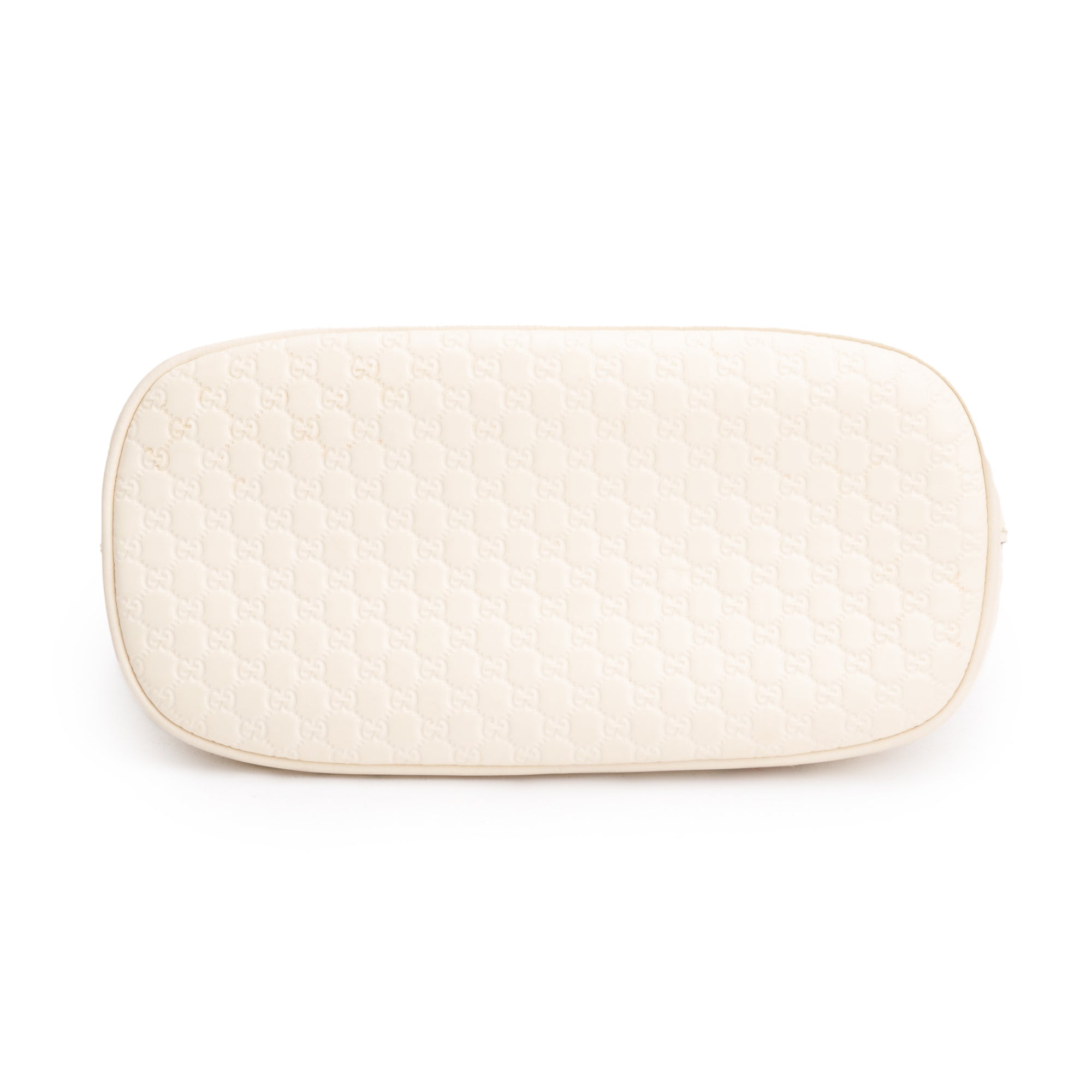 Gucci White Microguccissima Leather Mini Dome Bag w/ Strap