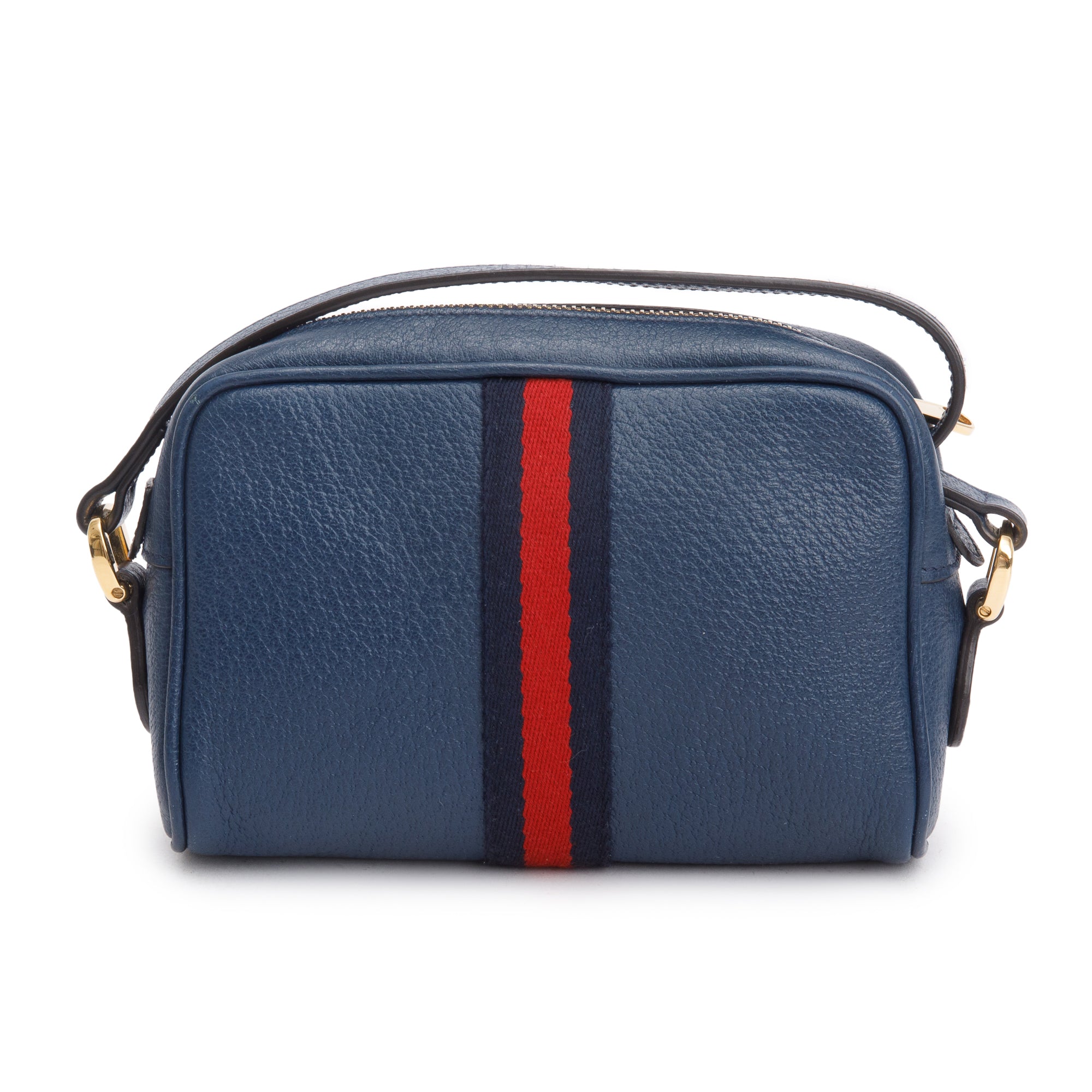 Gucci White Textured Dollar Calfskin Leather Mini Ophidia Crossbody Bag