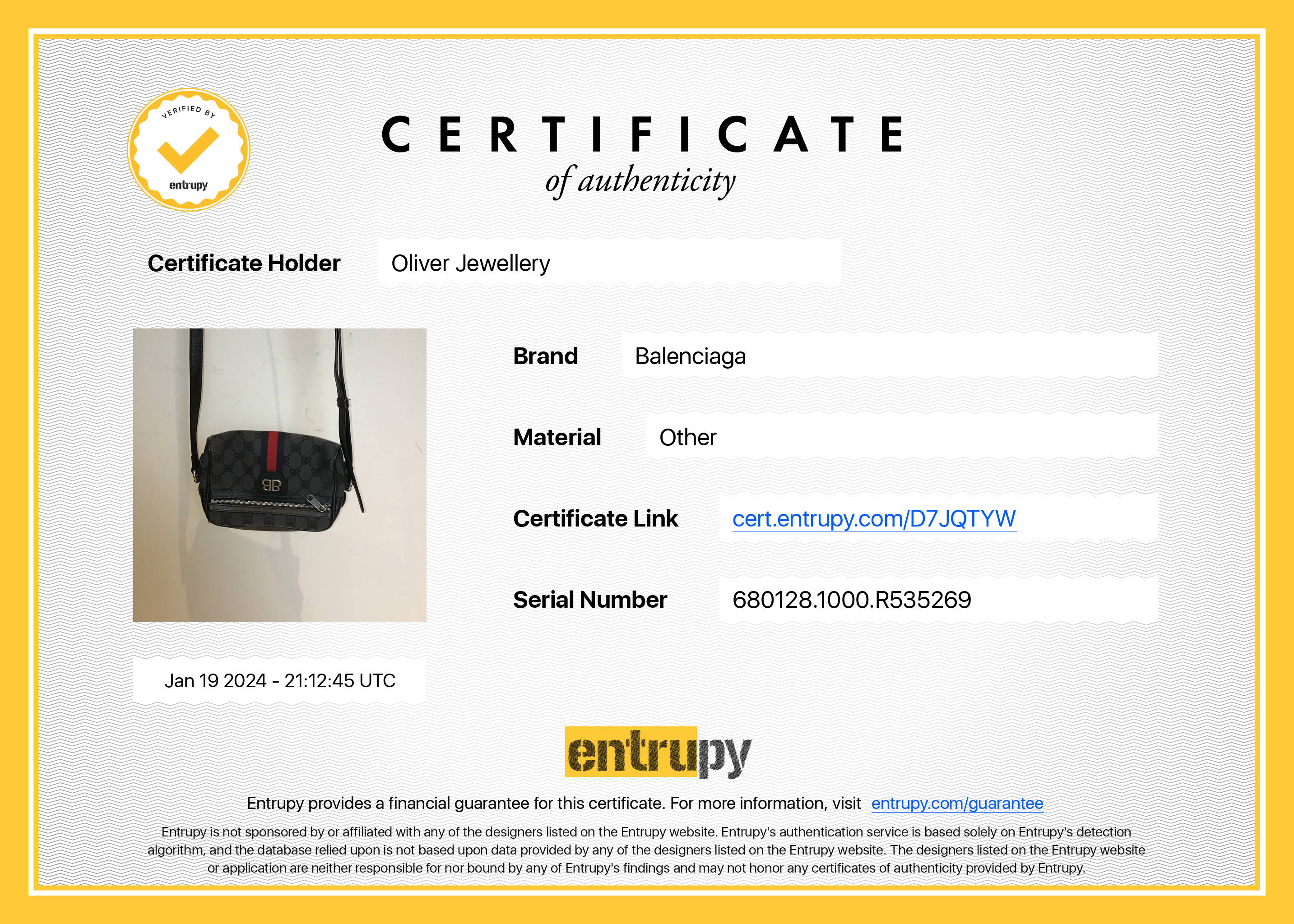 Gucci X Balenciaga The Hacker Project Black BB Canvas Web Mini Camera Bag w/ Box