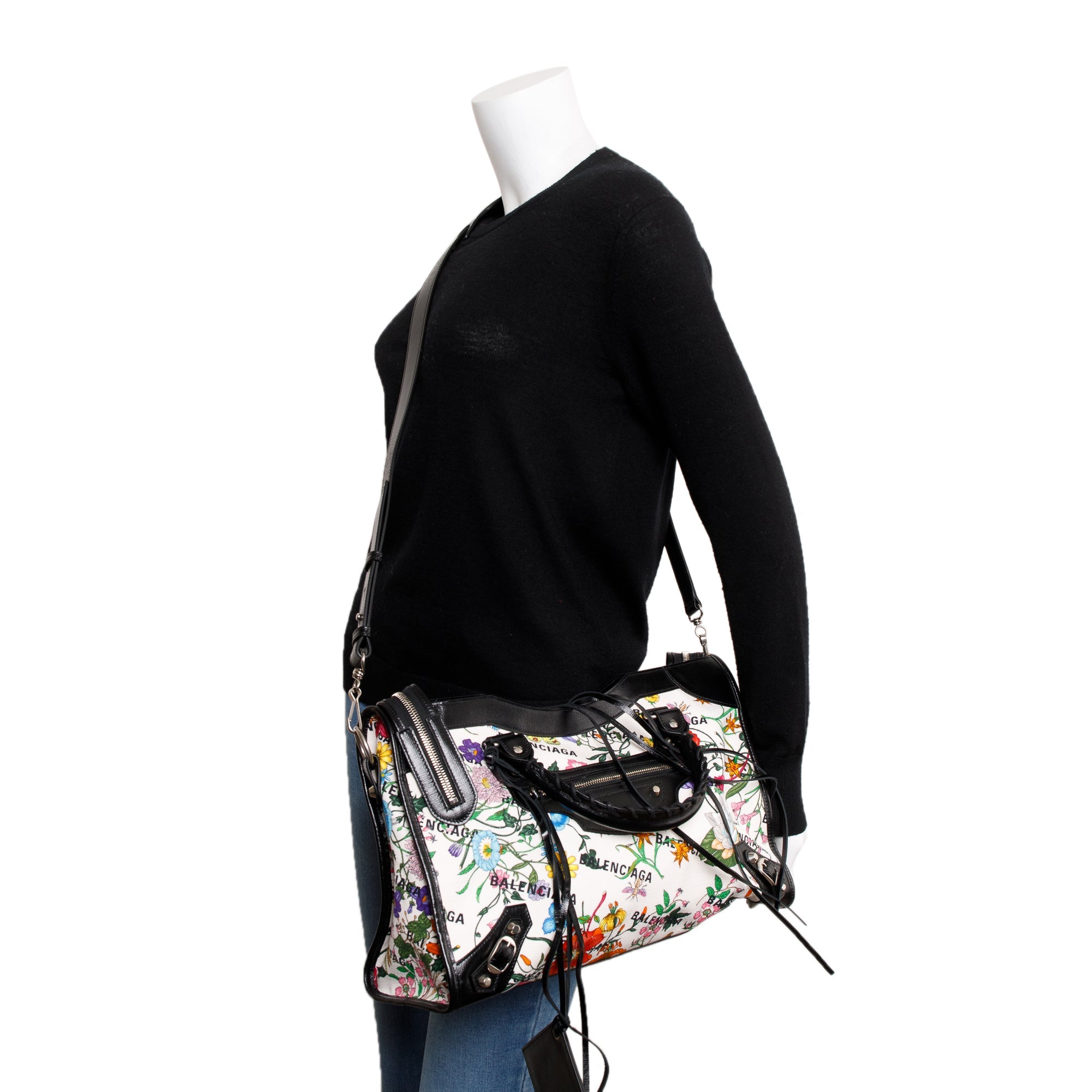 Gucci X Balenciaga The Hacker Project Flora Medium Neo Classic Bag