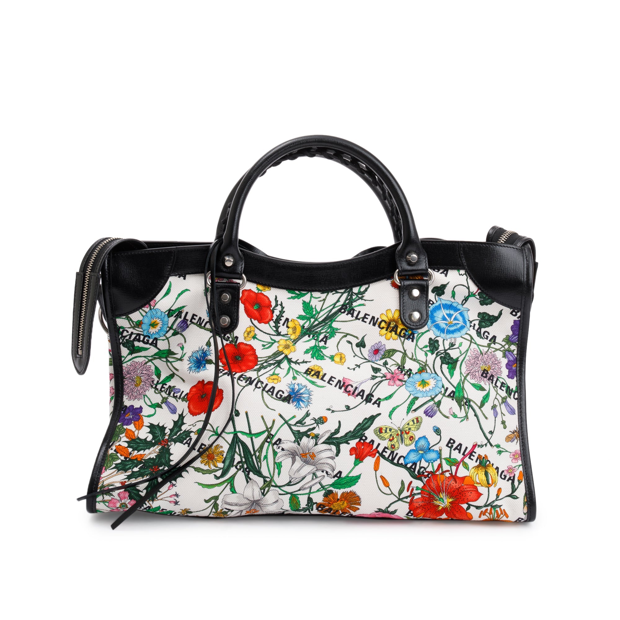 Gucci X Balenciaga The Hacker Project Flora Medium Neo Classic Bag