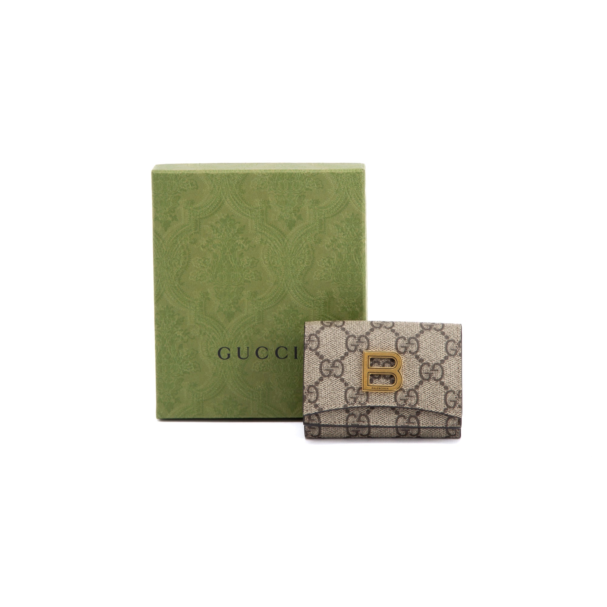 Gucci X Balenciaga The Hacker Project GG Supreme Hourglass Card Case Wallet w/ Box