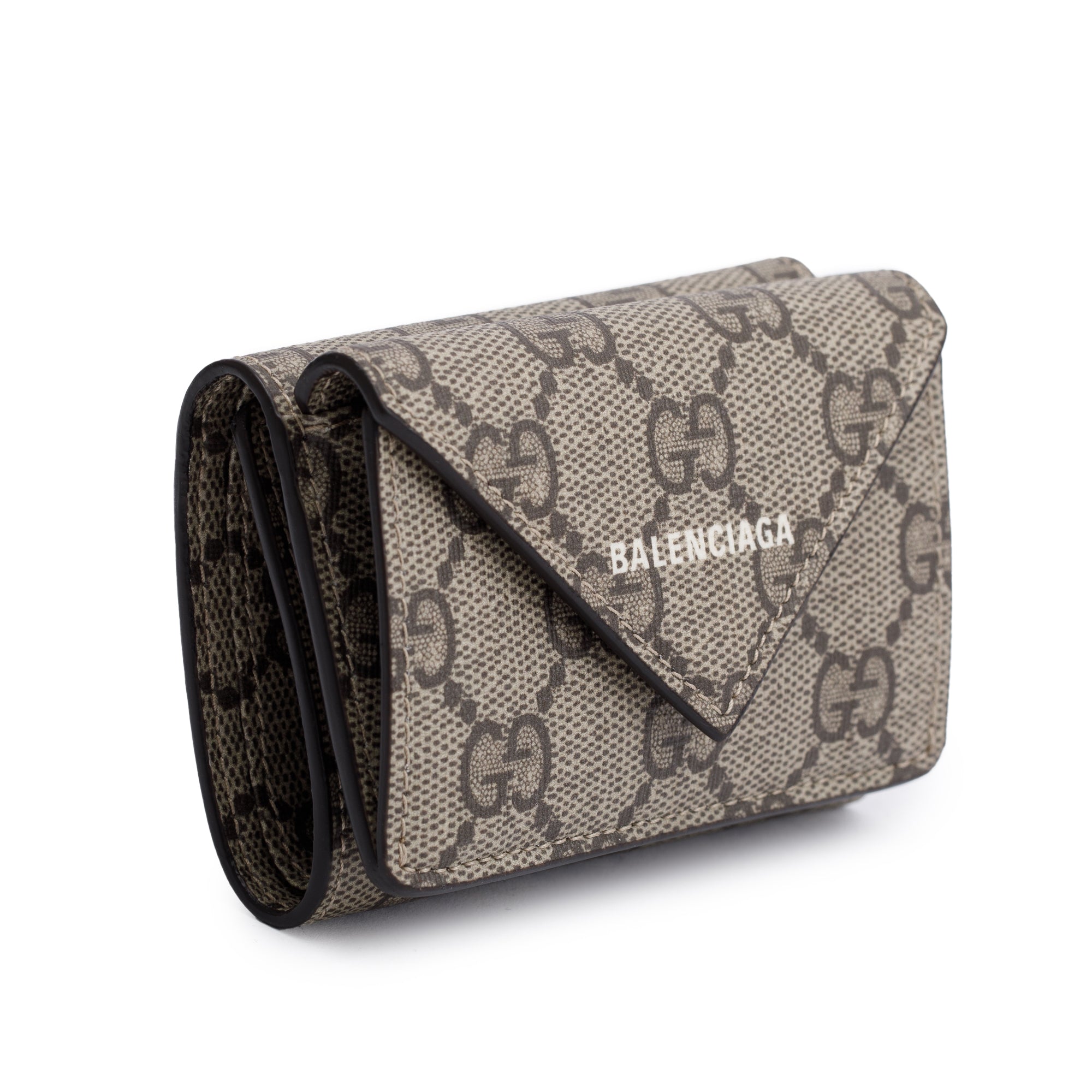 Gucci X Balenciaga The Hacker Project GG Supreme Trifold Compact Wallet w/ Box