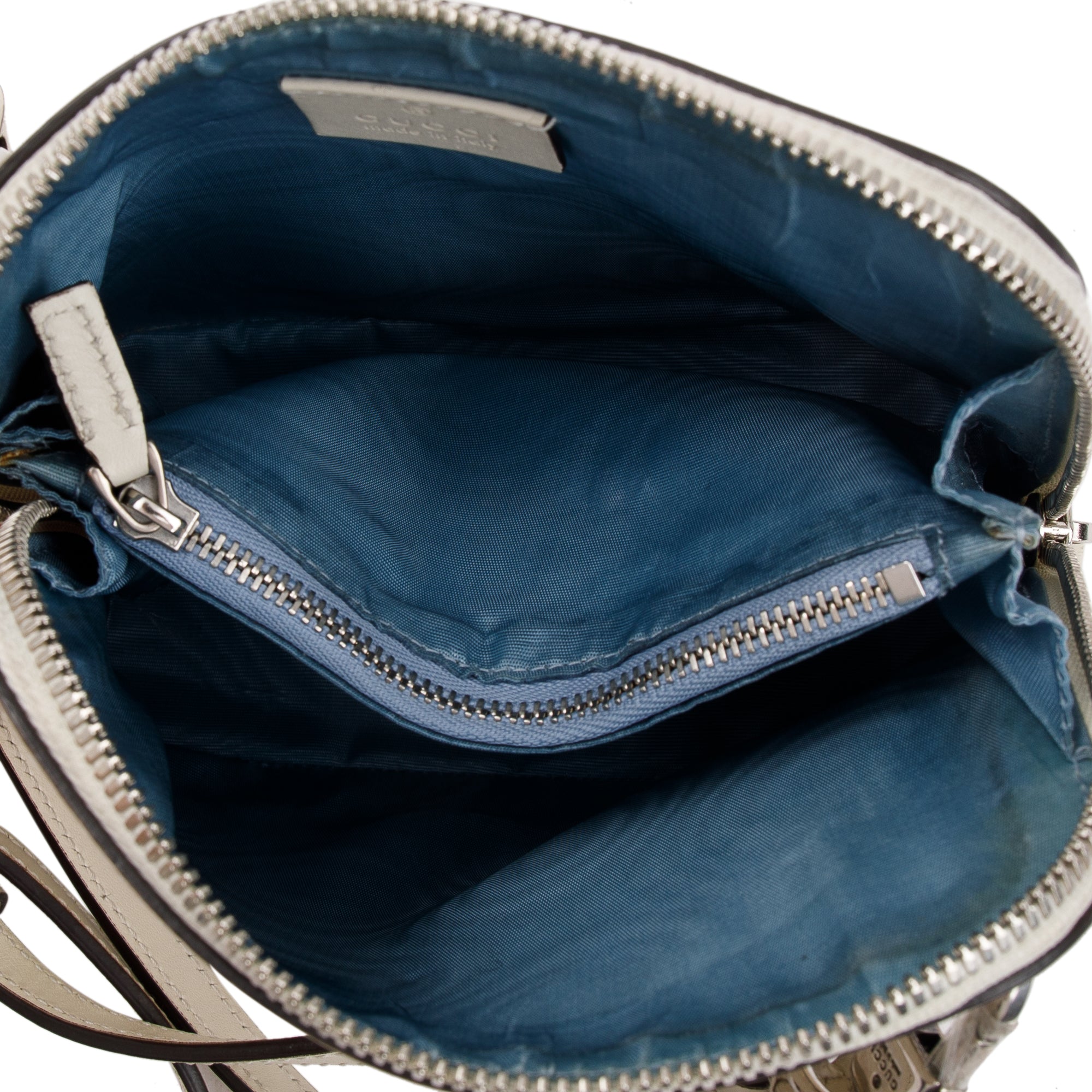 Gucci X Sega White Calfskin Leather Guccy Stars Mini Dome Crossbody