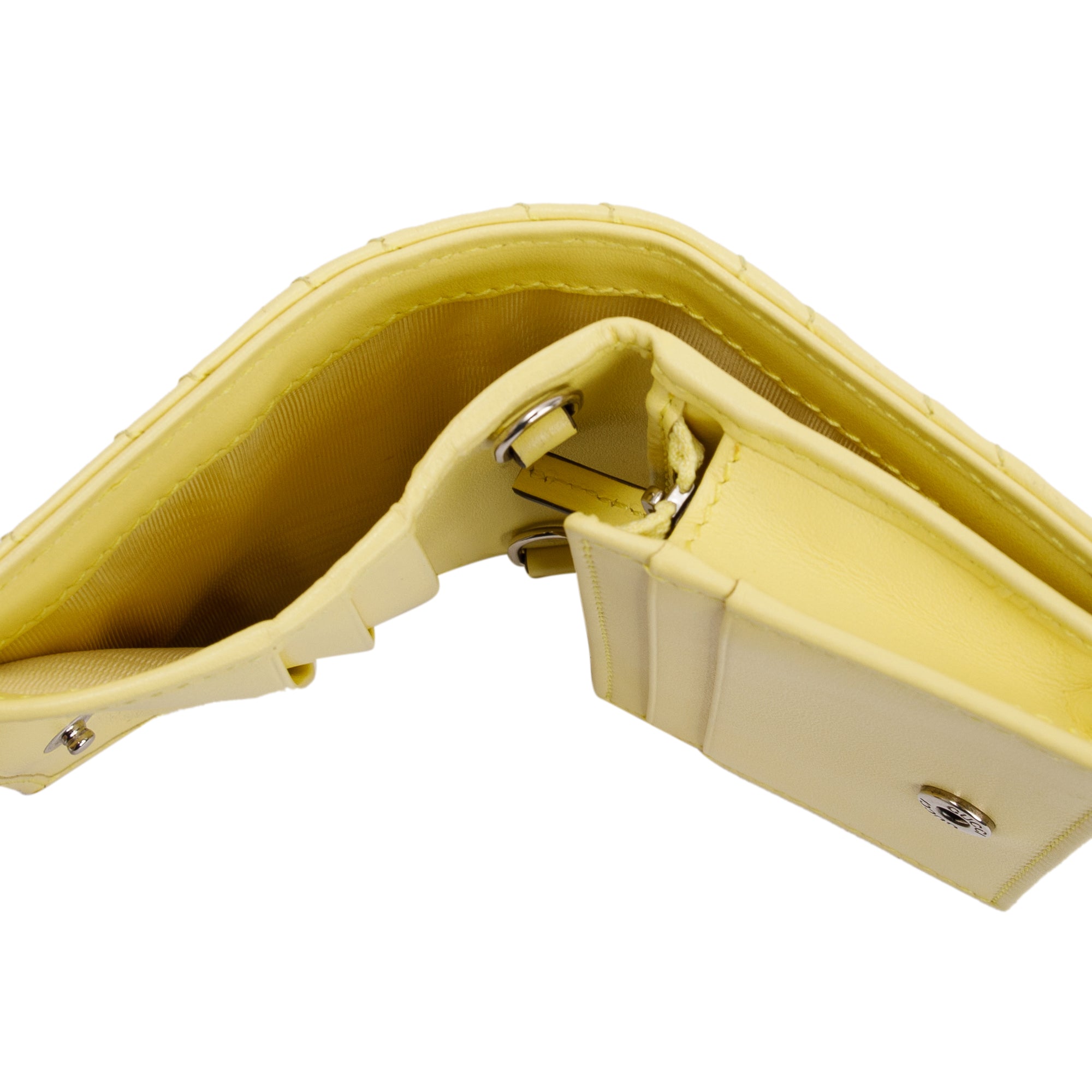 Gucci Yellow GG Marmont Matelasse Leather Mini Wallet On Chain w/ Box