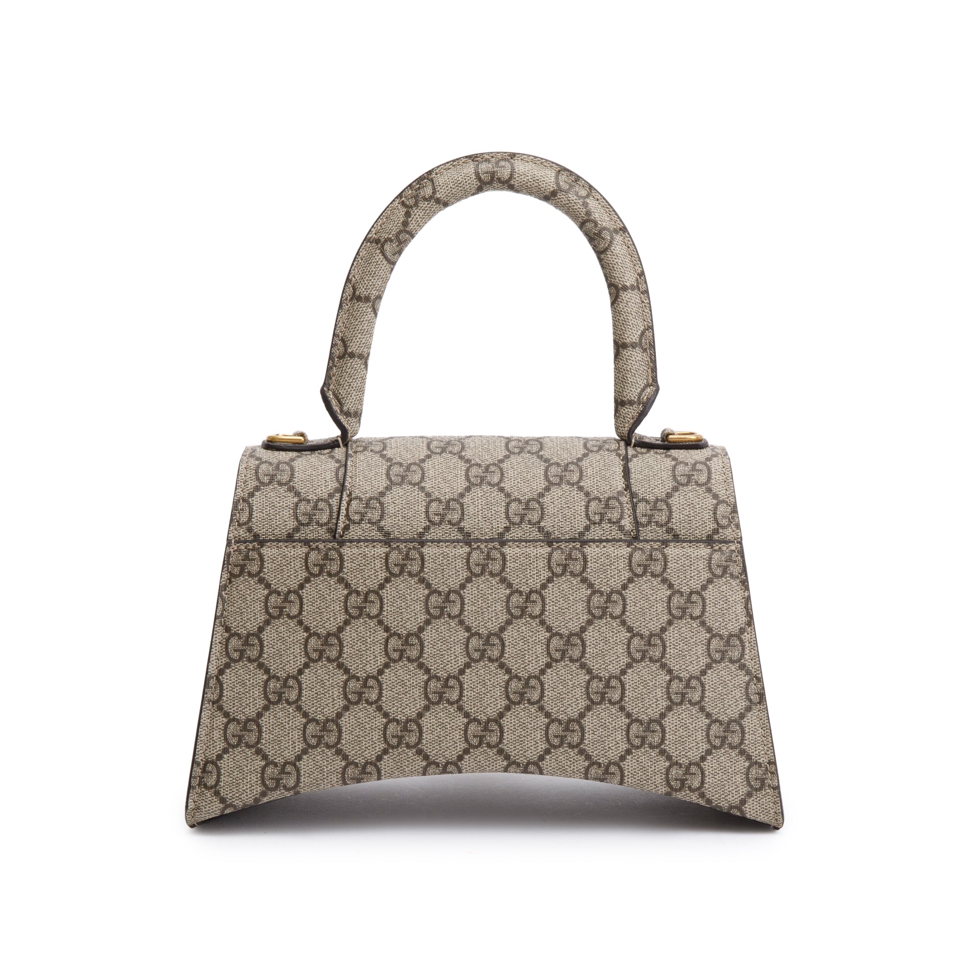 Gucci x Balenciaga The Hacker Project GG Supreme Small Hourglass Top Handle Bag w/ Strap & Box