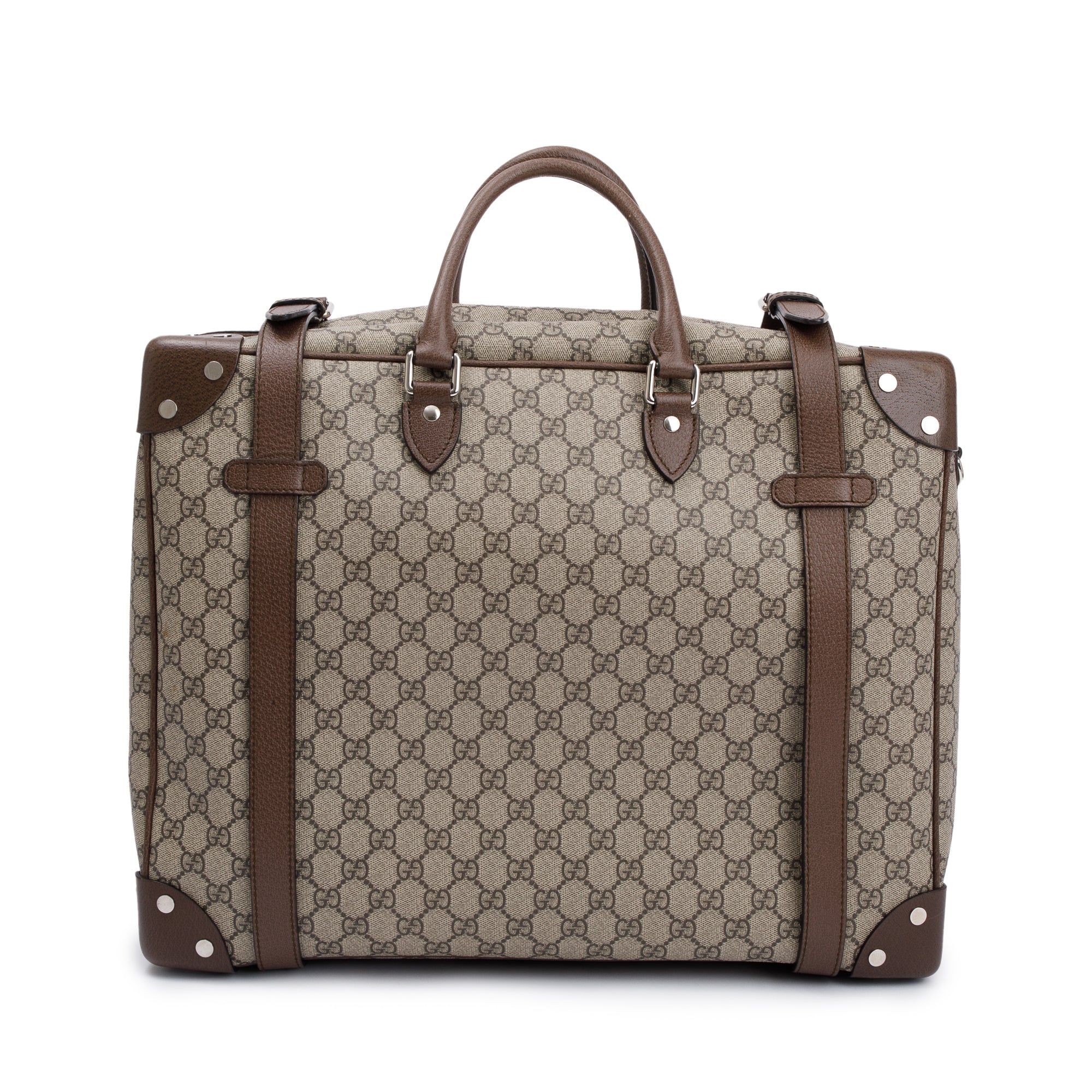 Gucci x Globe Trotter GG Supreme Briefcase w/ Strap