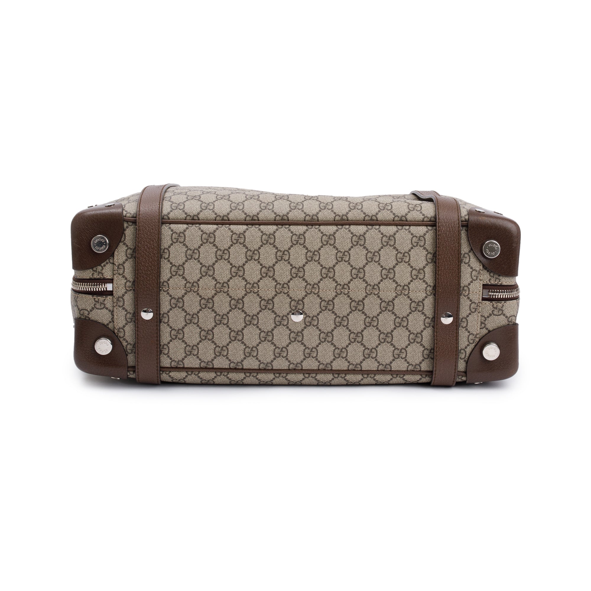 Gucci x Globe Trotter GG Supreme Briefcase w/ Strap