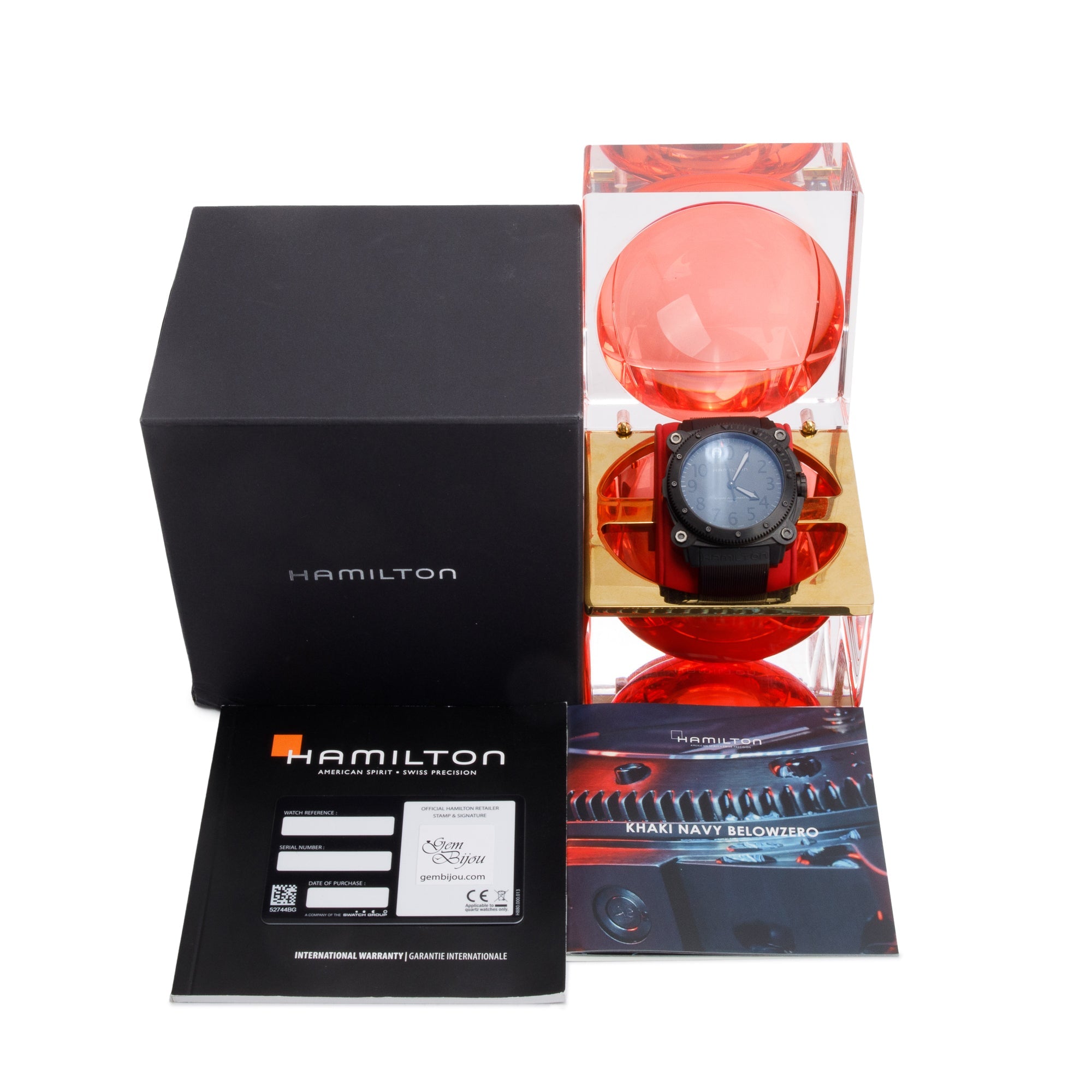 Hamilton Black PVD Titanium Khaki Navy Belowzero 46 MM Automatic Watch w/ Box & Papers