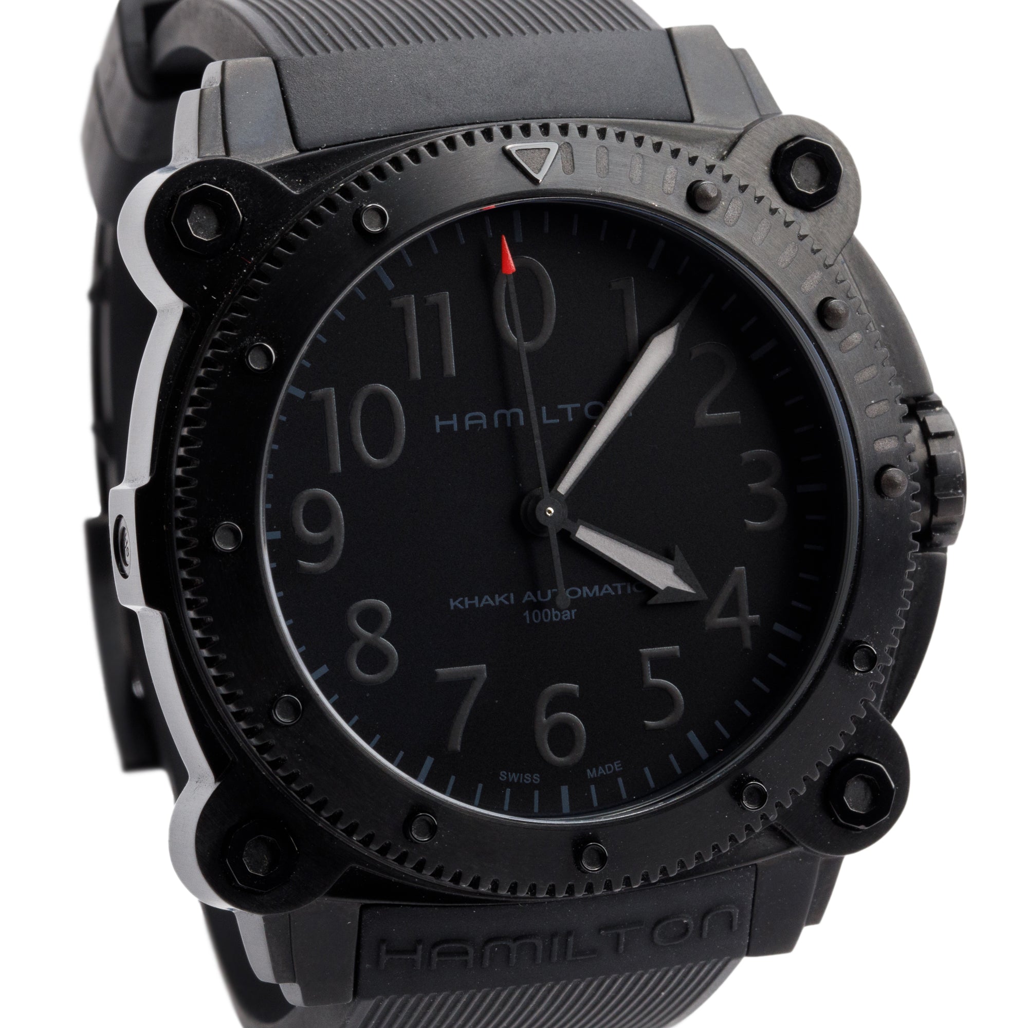 Hamilton Black PVD Titanium Khaki Navy Belowzero 46 MM Automatic Watch w/ Box & Papers